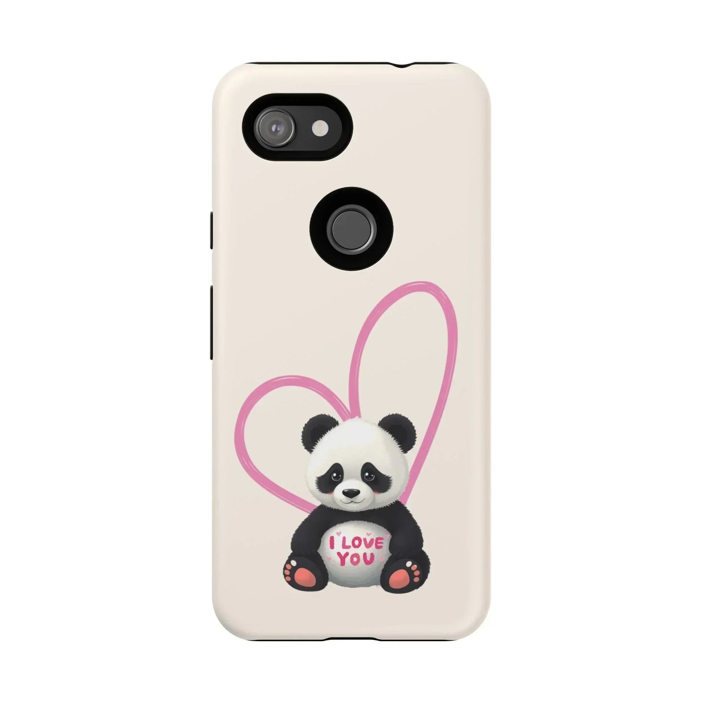 Cute Panda Heart Love Phone Case for Google Pixel up to 9 Models - KarArmDesign