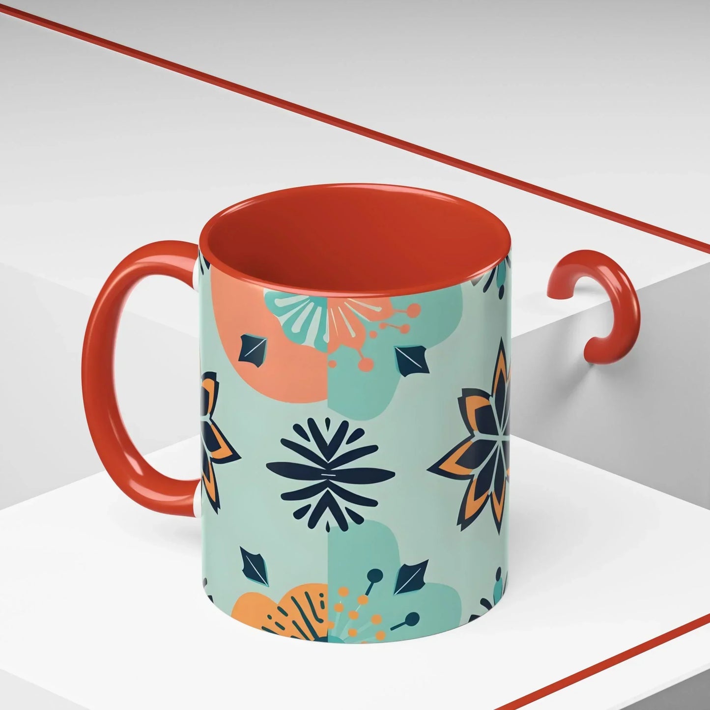 Floral Ornament Coffee Mug – 11oz - KarArmDesign