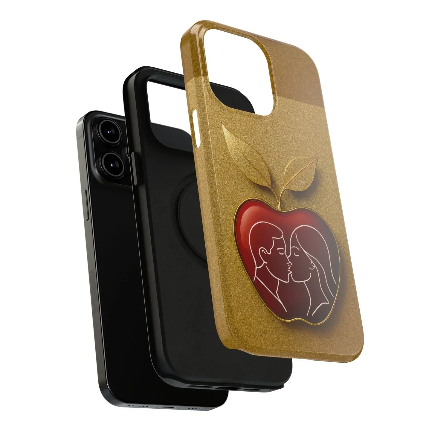 Romantic Apple Phone Case for iPhone 12-16 Models - KarArmDesign