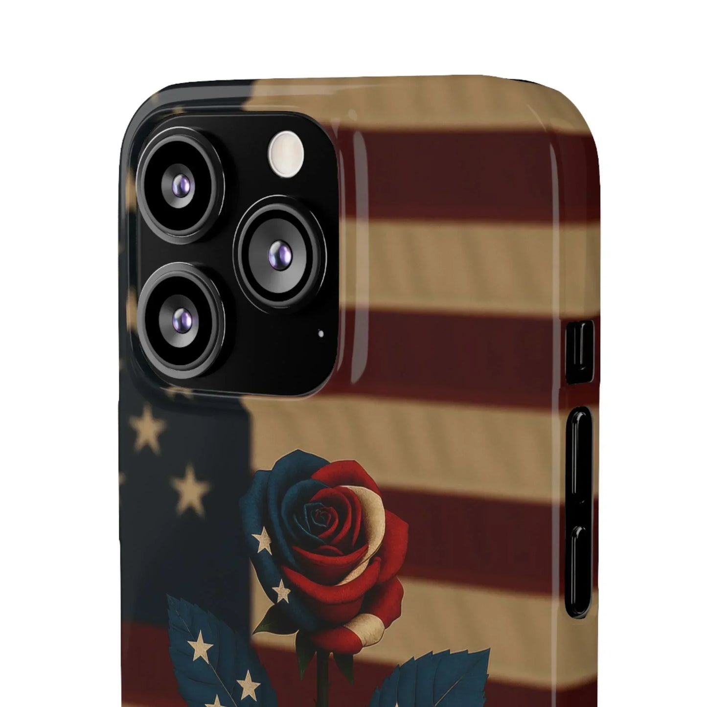 American Rose Flag Phone Case for iPhone 7-16 and Samsung Galaxy S10-S24 Models - KarArmDesign
