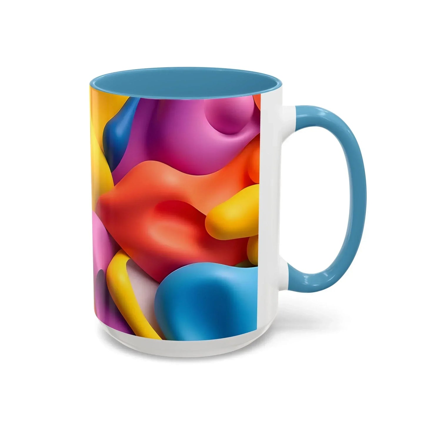 Bold Geometric Accent Coffee Ceramic Mug - KarArmDesign