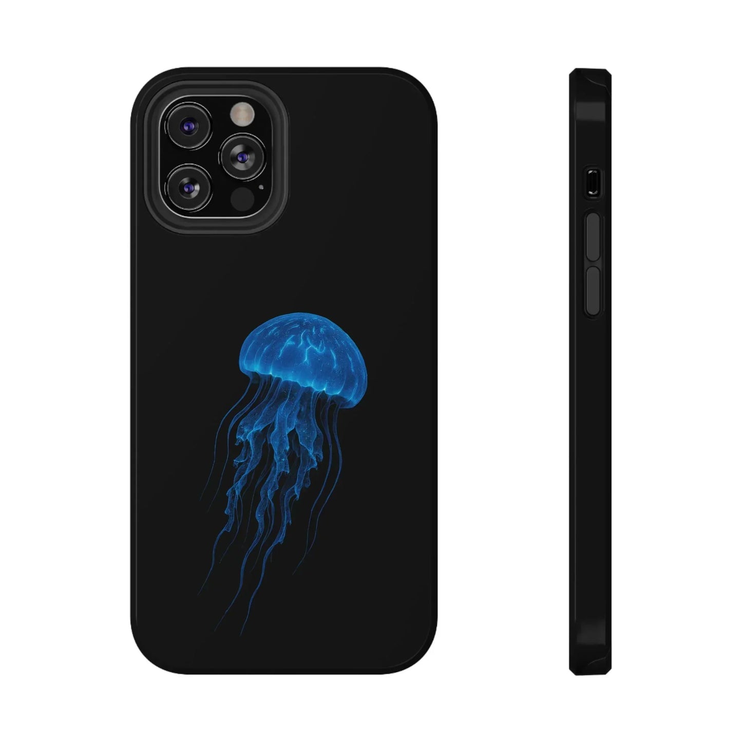 Blue Jellyfish Phone Case for iPhone 12-16 and Samsung Galaxy S21-S22 Models - KarArmDesign