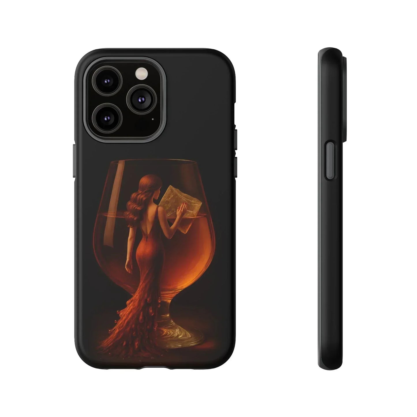 Elegant Midnight Lady Phone Case for iPhone 8-16 and Google Pixel up to 9 Models - KarArmDesign