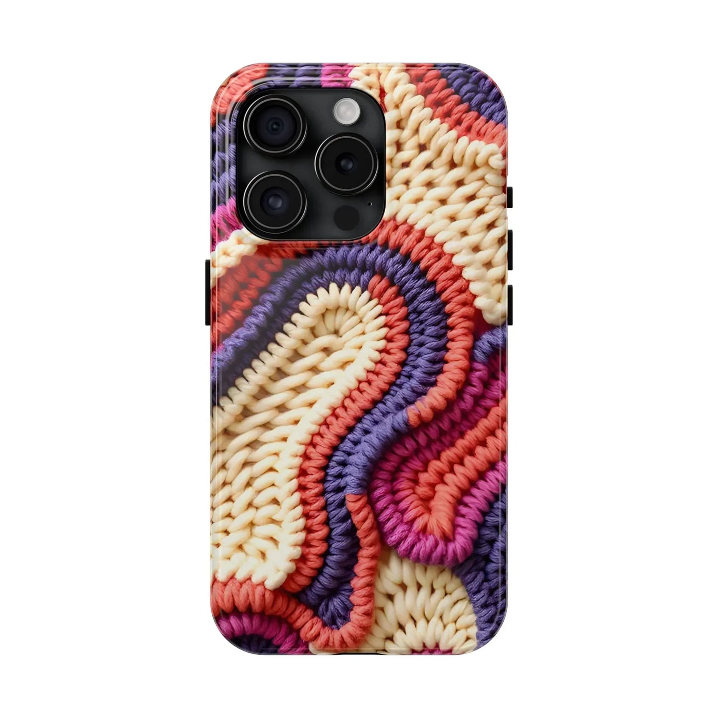 Handwoven Textile Art Phone Case for iPhone 7-16 and Galaxy S21-S24 Models - KarArmDesign