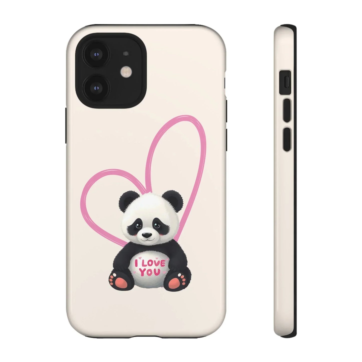 Cute Panda Heart Love Phone Case for iPhone 8-16 Models - KarArmDesign
