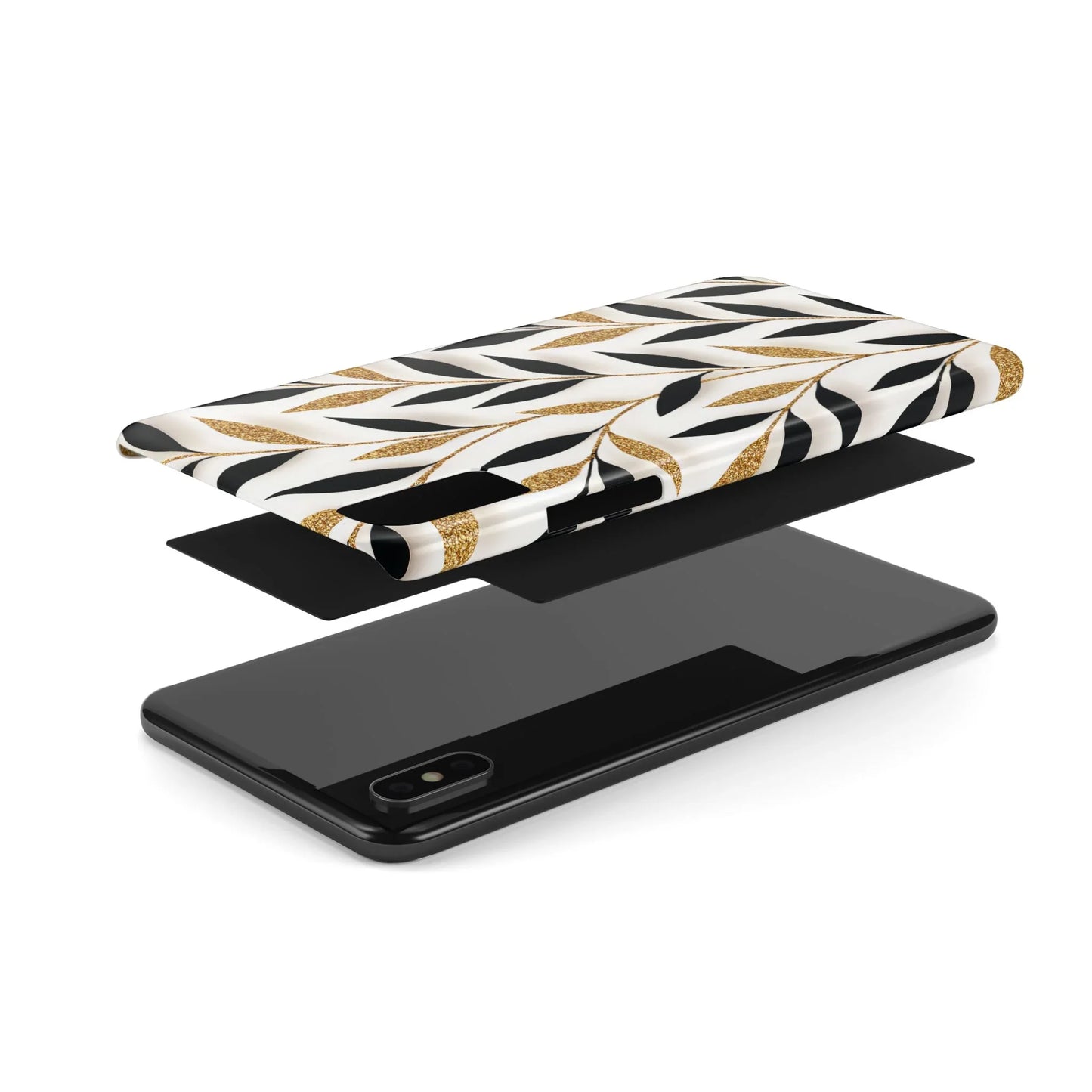Botanical Gold Leaf Phone Case for iPhone 7-16 Models - KarArmDesign