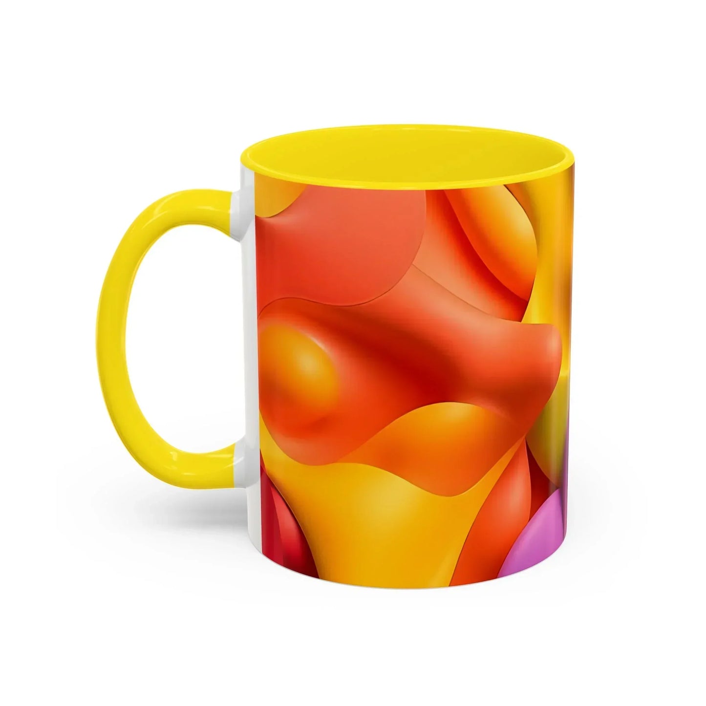 Bold Geometric Accent Coffee Ceramic Mug - KarArmDesign
