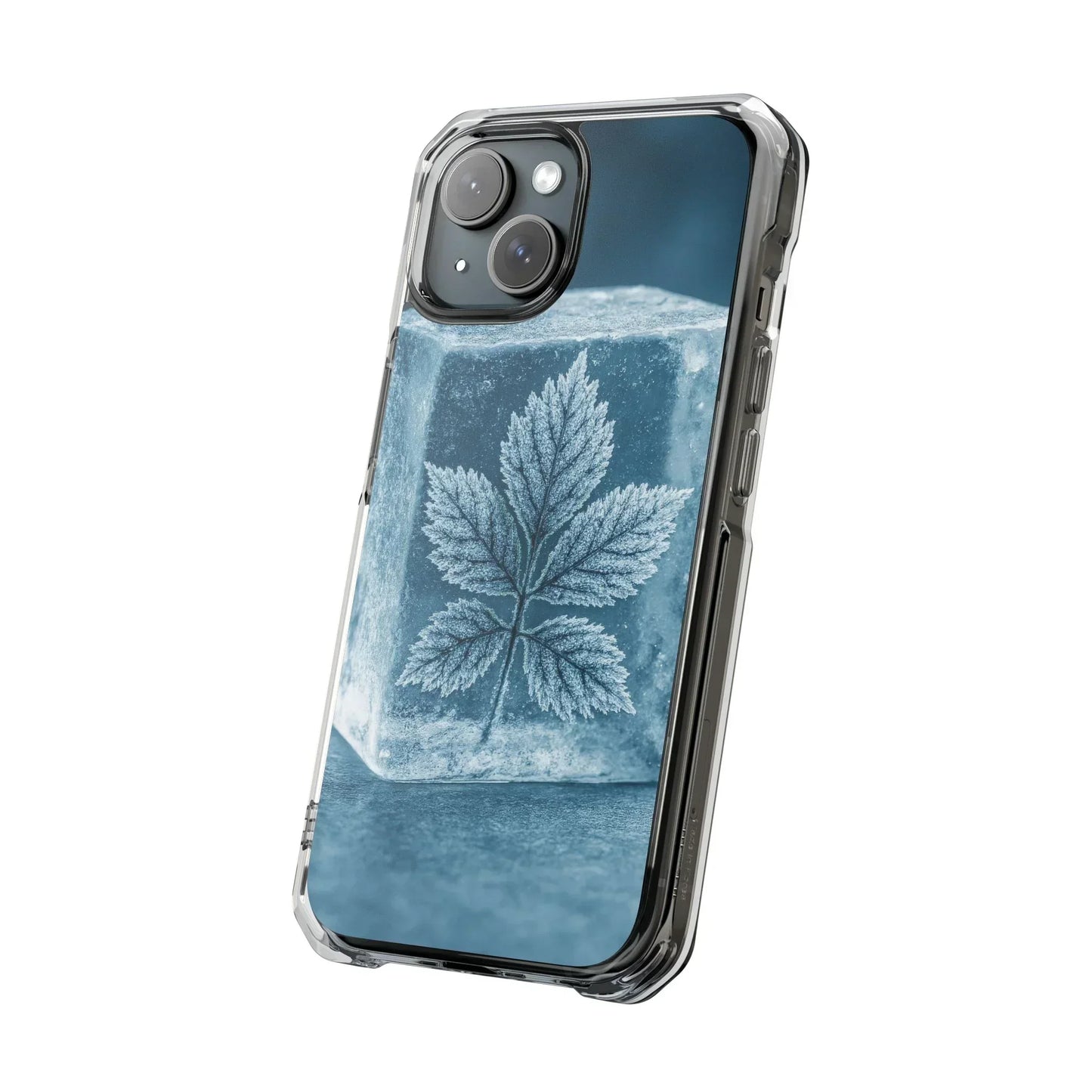 Frozen Leaf Inside Ice Cube - Phone Case for iPhone 14-16 Models - KarArmDesign