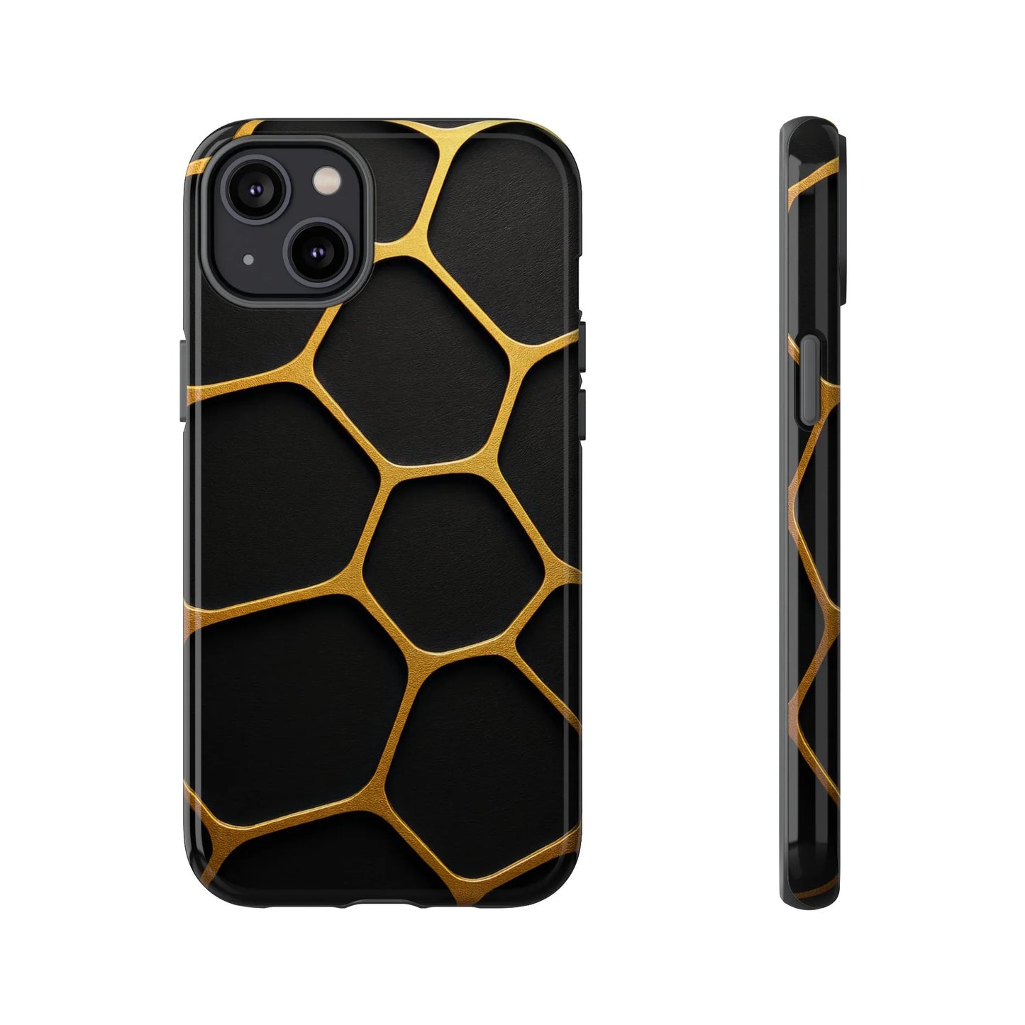 Golden Cellscape Phone Case for iPhone 8-16 and Galaxy S10-S25 Models - KarArmDesign