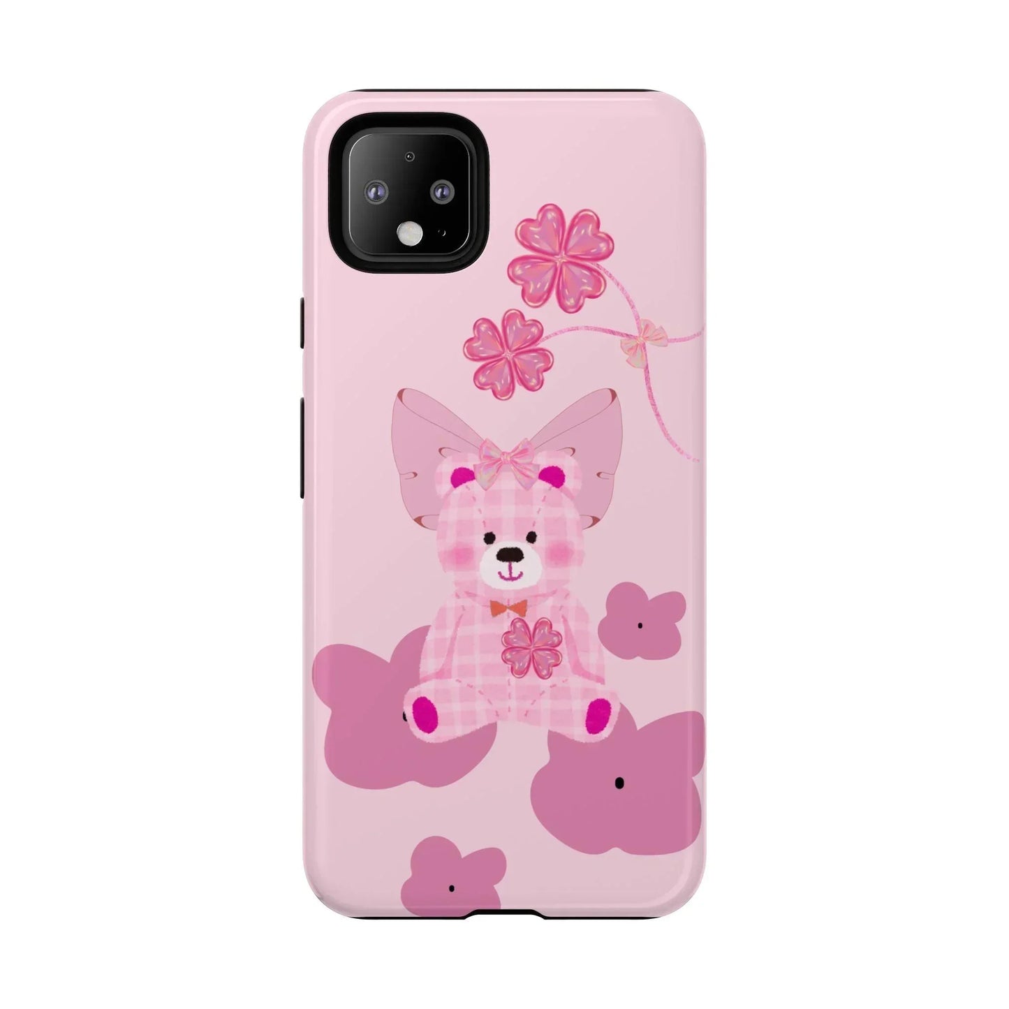 Pink Teddy Bear Phone Cases for iPhone, Pixel and Galaxy Models - KarArmDesign