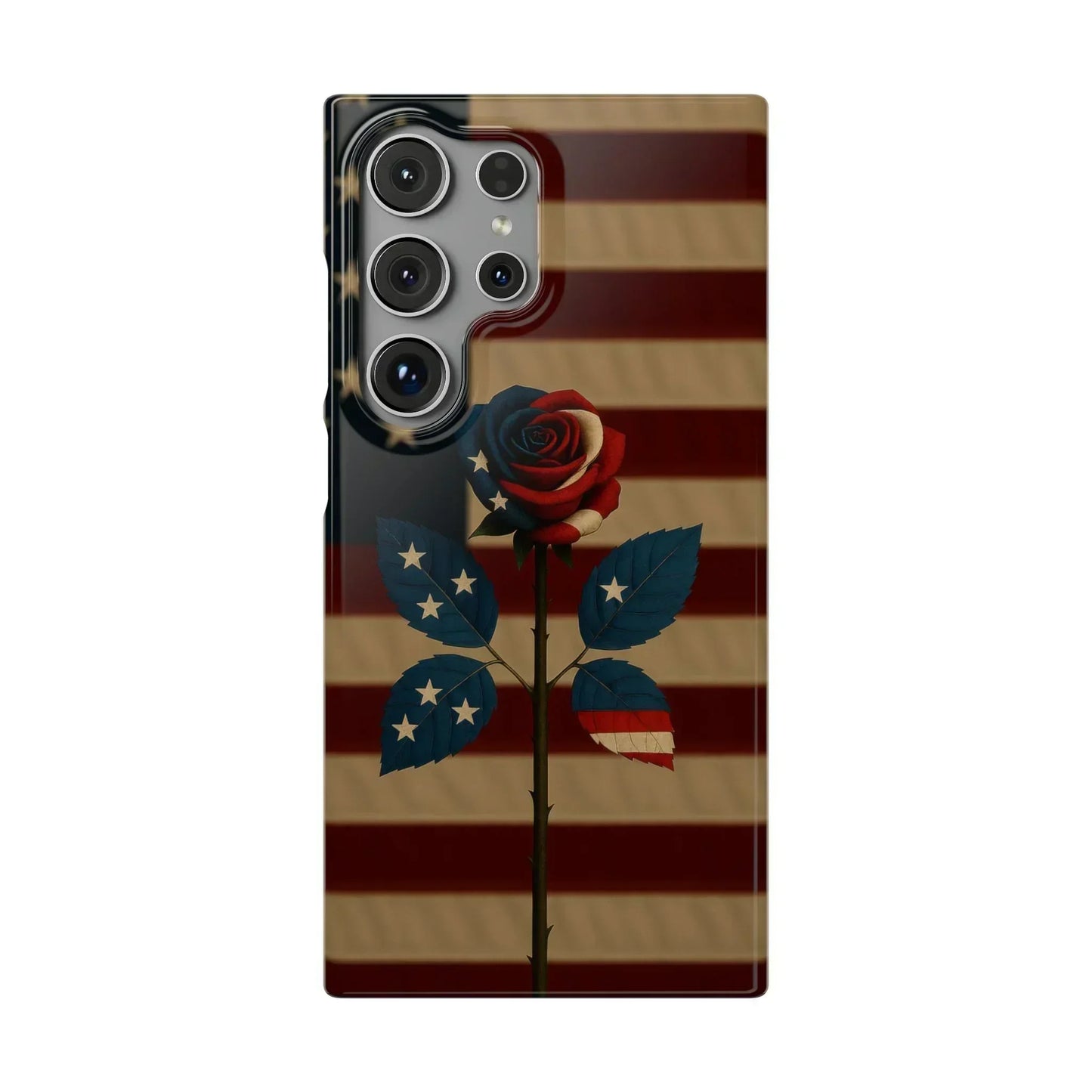 American Rose Flag Phone Case for iPhone 7-16 and Samsung Galaxy S10-S24 Models - KarArmDesign