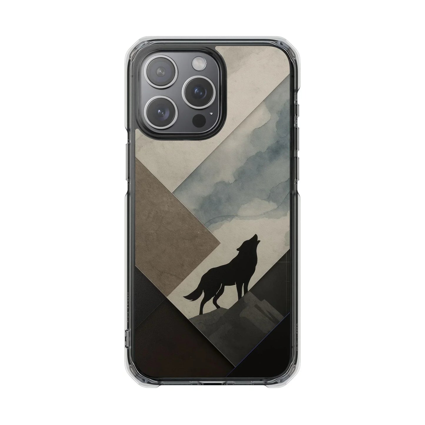 Wolf Silhouette Phone Case for iPhone 14-16 Models - KarArmDesign