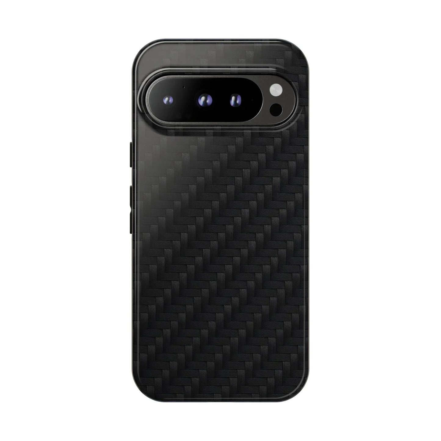 Black Carbon Phone Case Tough Case for iPhone 8-16 and Google Pixel up to 9 Models - KarArmDesign