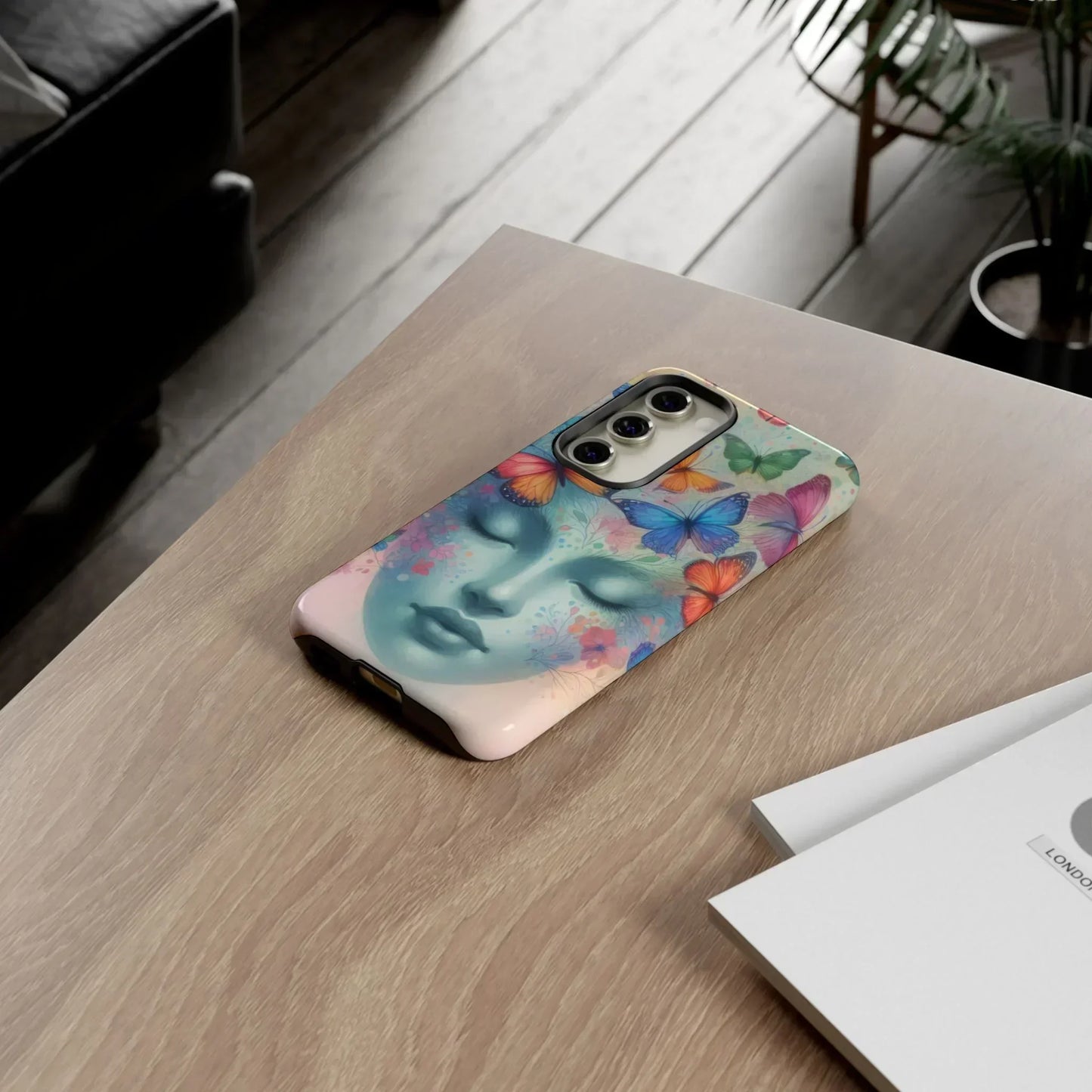 Butterfly Bloom Dreamy Woman Phone Case for Galaxy and Pixel - KarArmDesign
