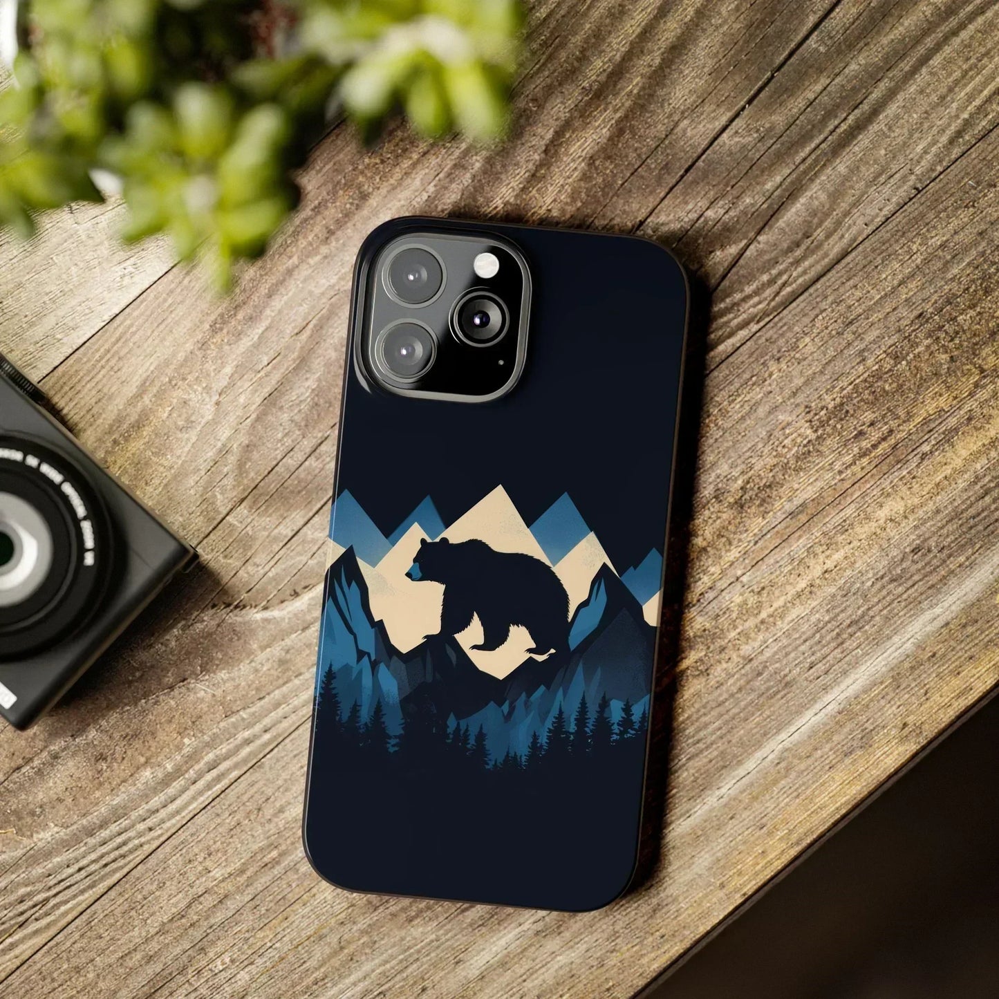 Wild Bear in the Peaks – Mountain Adventure Slim Phone Case for iPhone 7-16 Models - KarArmDesign