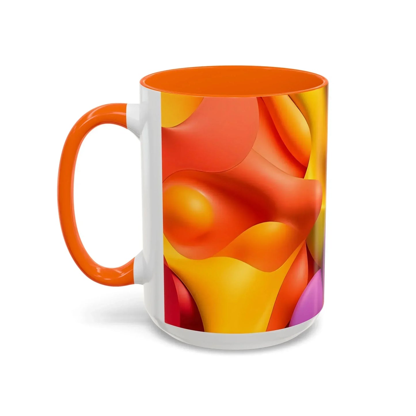 Bold Geometric Accent Coffee Ceramic Mug - KarArmDesign