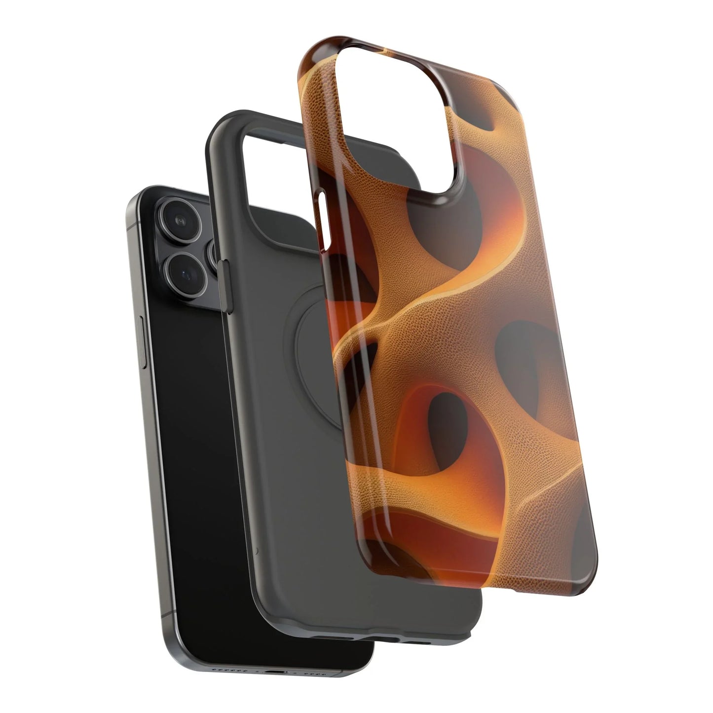 Amber Flow Phone Case for iPhone 11-17 and Samsung Galaxy S21-S22 Models - KarArmDesign