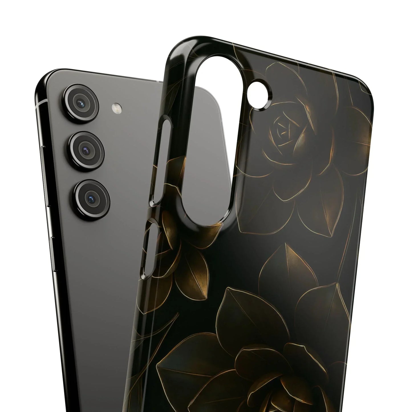 Metal Flower Phone Case for iPhone 7-16 and Galaxy S10-S24 Models