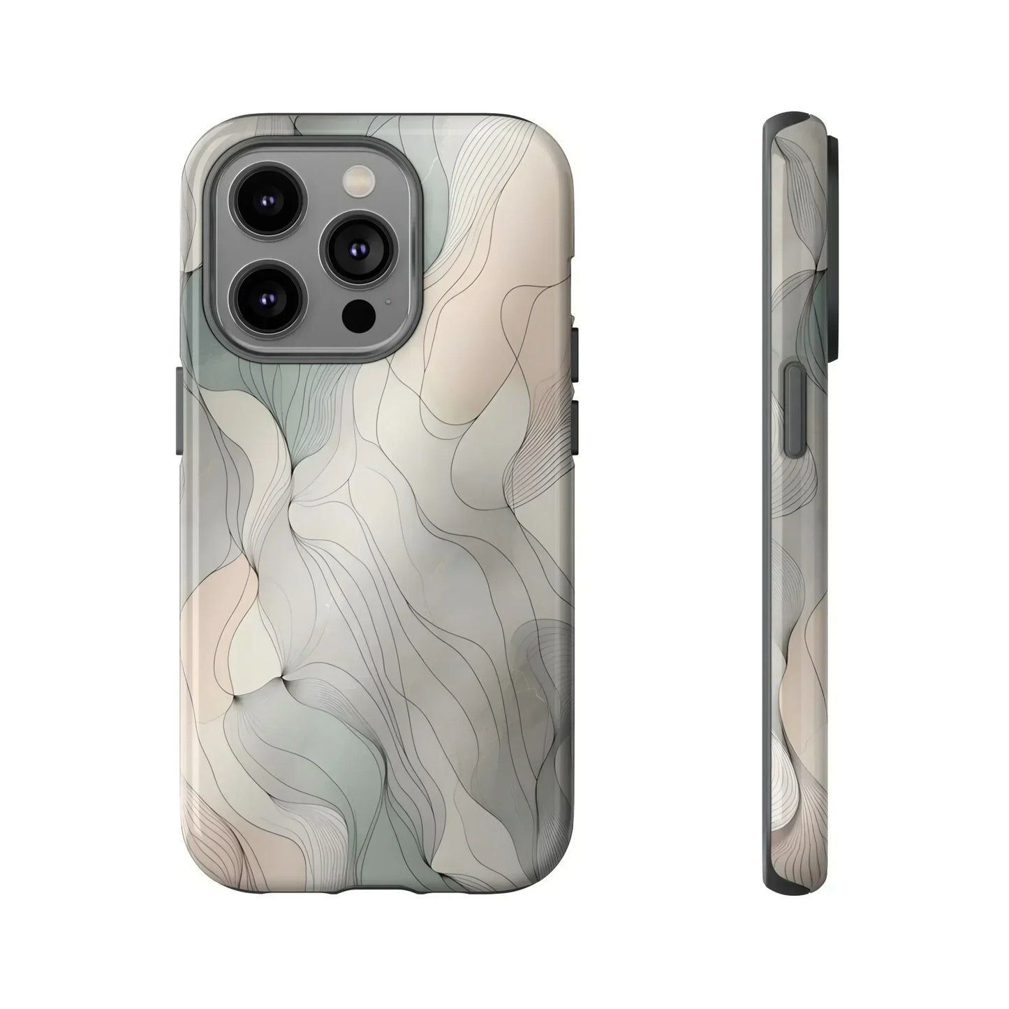 Pastel Wave Phone Case – Minimalist Design for iPhone & Pixel - KarArmDesign