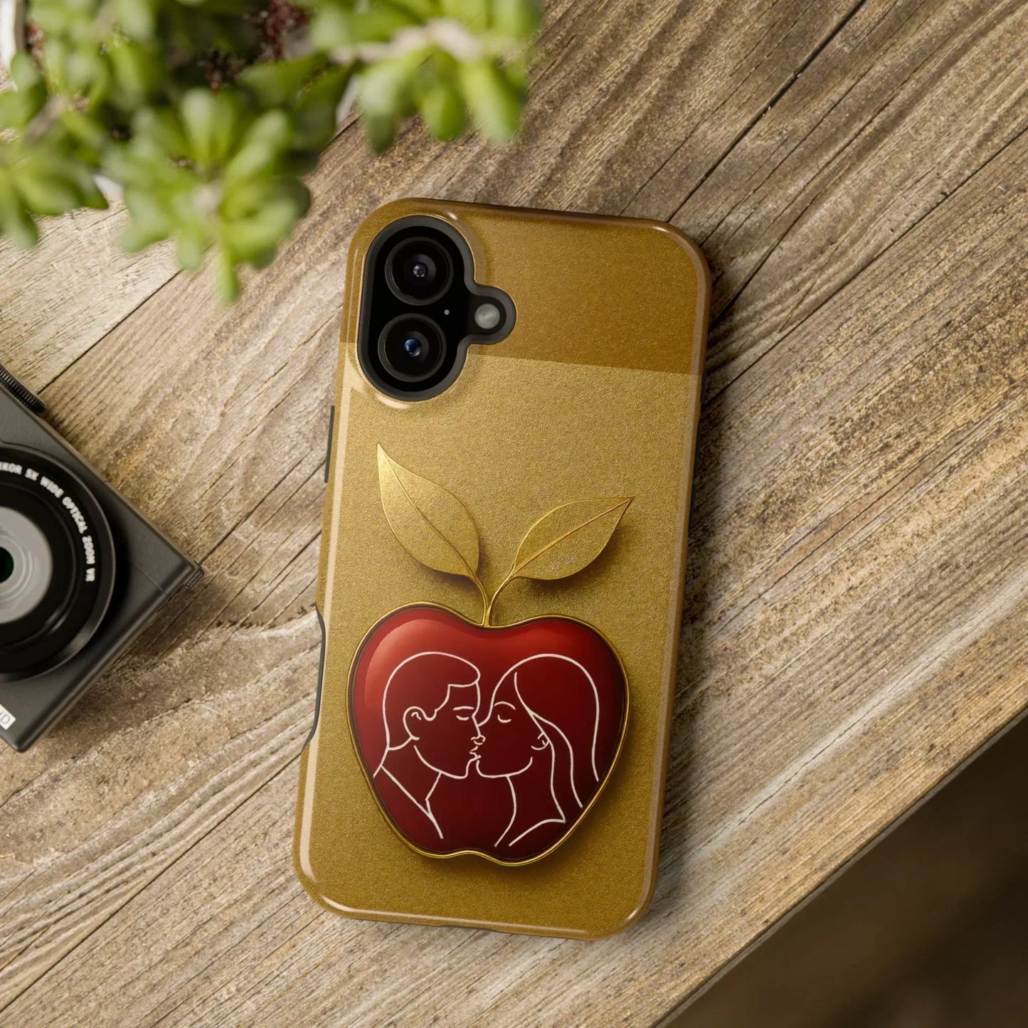 Romantic Apple Phone Case for iPhone 12-16 Models - KarArmDesign