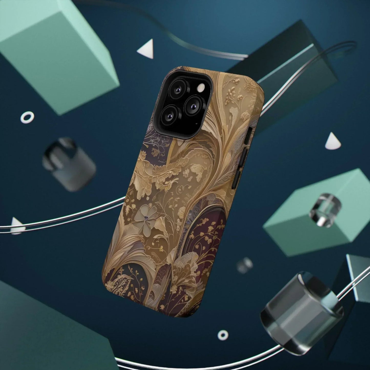 Botanical Luxury Design Impact-Resistant Phone Case for iPhone 12-16 and Galaxy S21-S22 Models - KarArmDesign