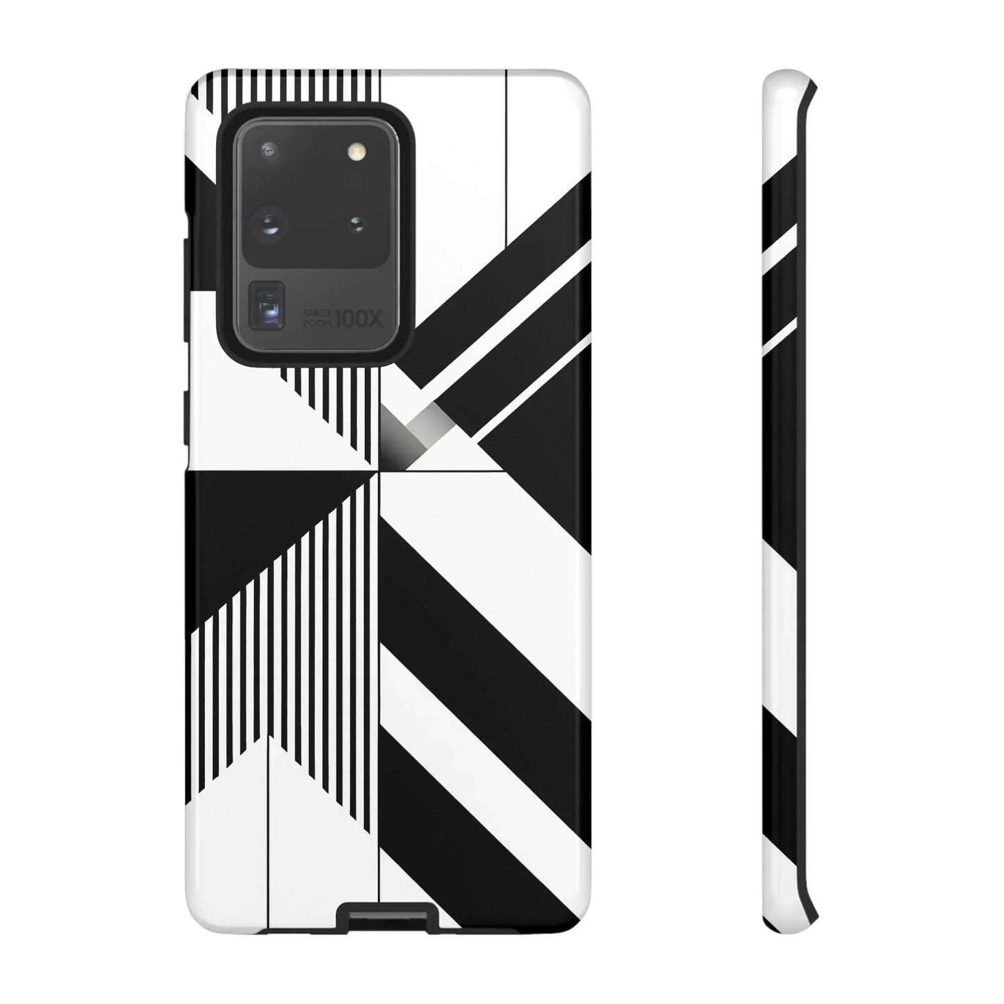 Monochrome Tough Phone Case for iPhone 11-16 and Samsung Galaxy S10–S25 Models - KarArmDesign