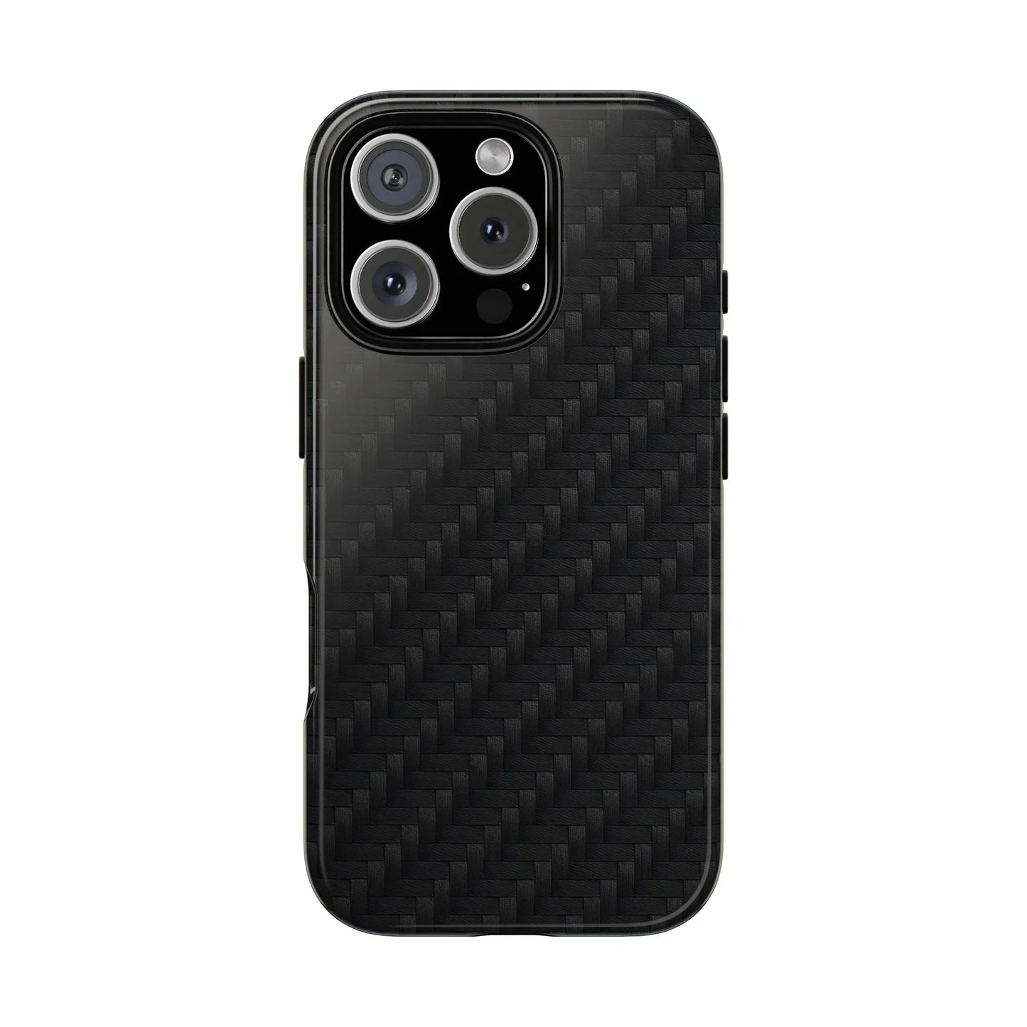 Black Carbon Phone Case Tough Case for iPhone 8-16 and Google Pixel up to 9 Models - KarArmDesign