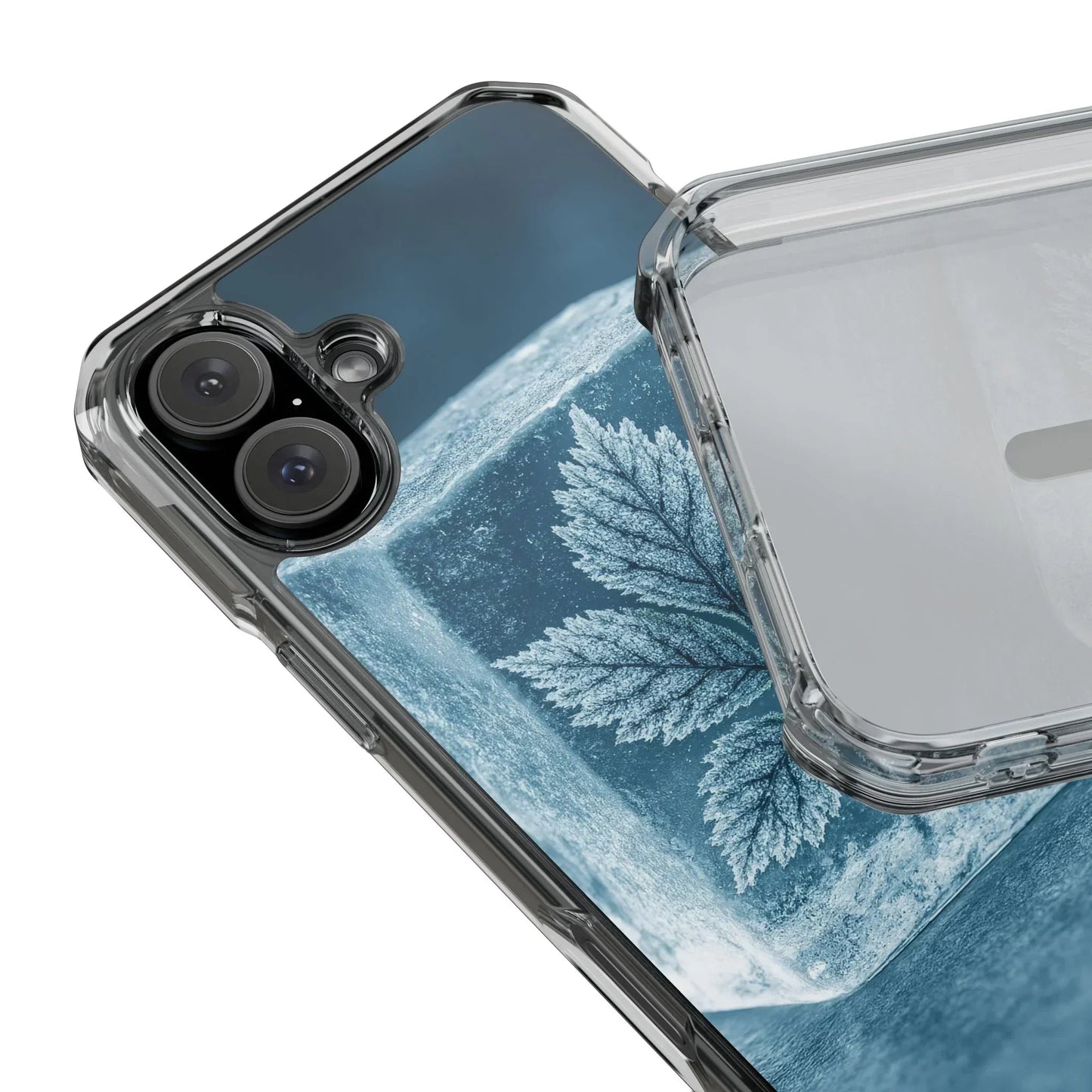 Frozen Leaf Inside Ice Cube - Phone Case for iPhone 14-16 Models - KarArmDesign