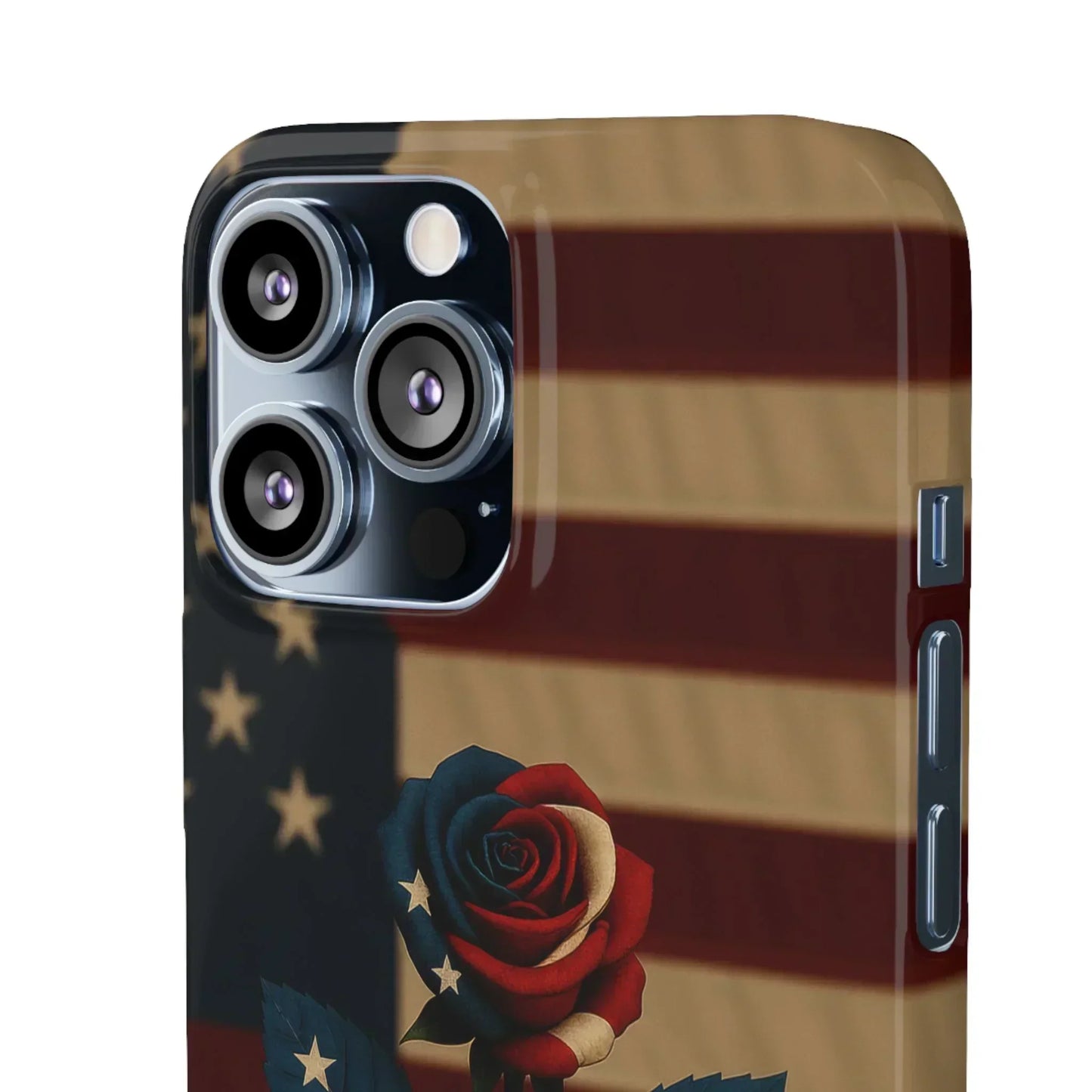 American Rose Flag Phone Case for iPhone 7-16 and Samsung Galaxy S10-S24 Models - KarArmDesign