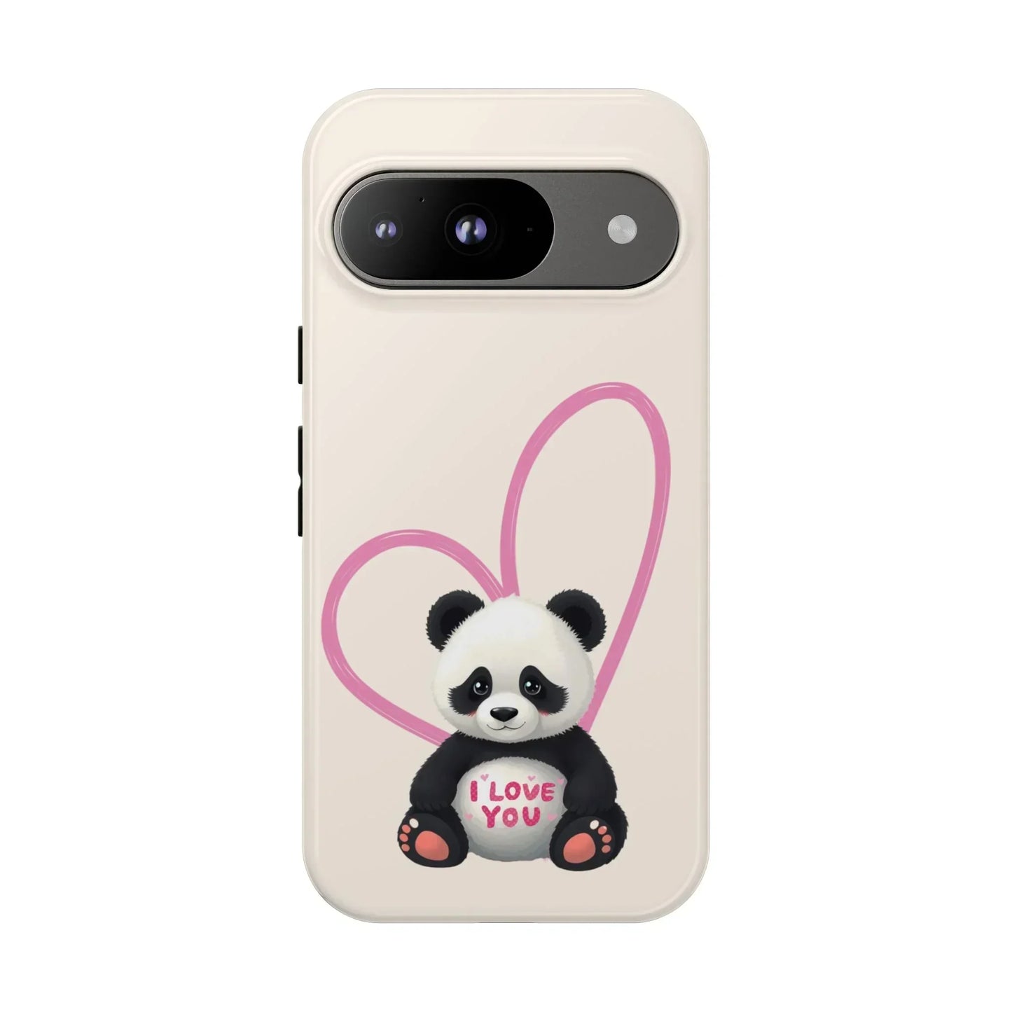 Cute Panda Heart Love Phone Case for Google Pixel up to 9 Models - KarArmDesign
