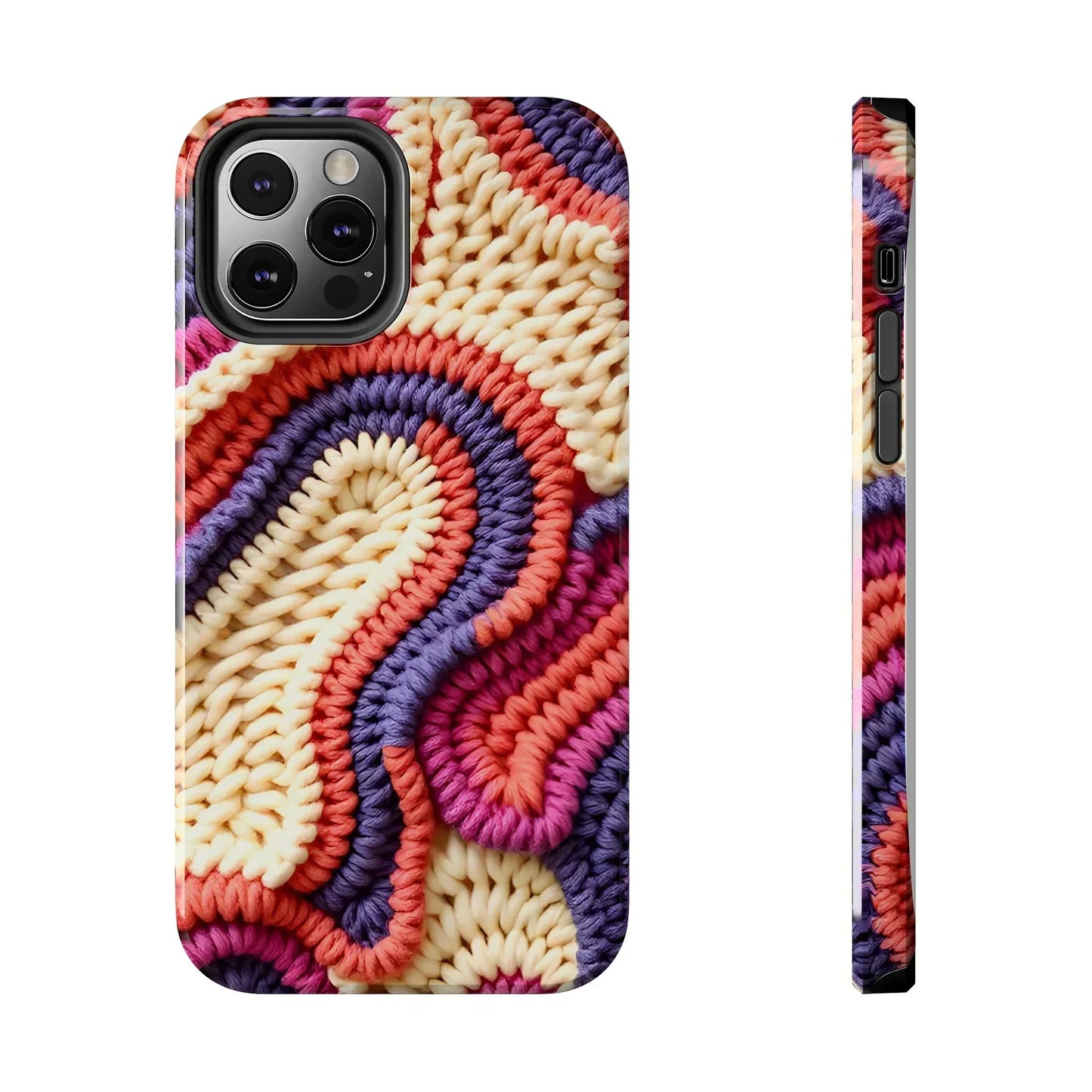 Handwoven Textile Art Phone Case for iPhone 7-16 and Galaxy S21-S24 Models - KarArmDesign