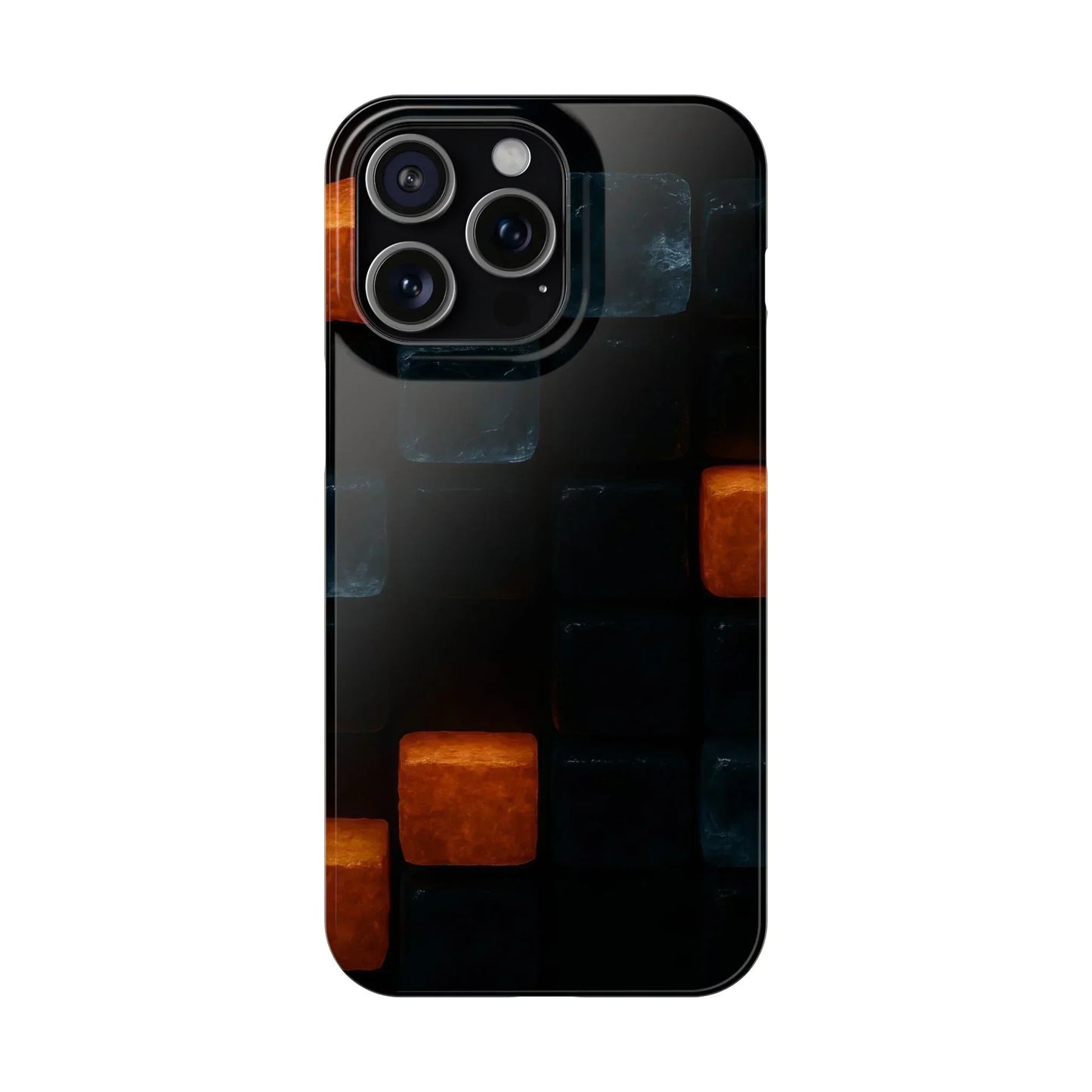 Blue Geometric Phone Case for iPhone 12-16 Models - KarArmDesign