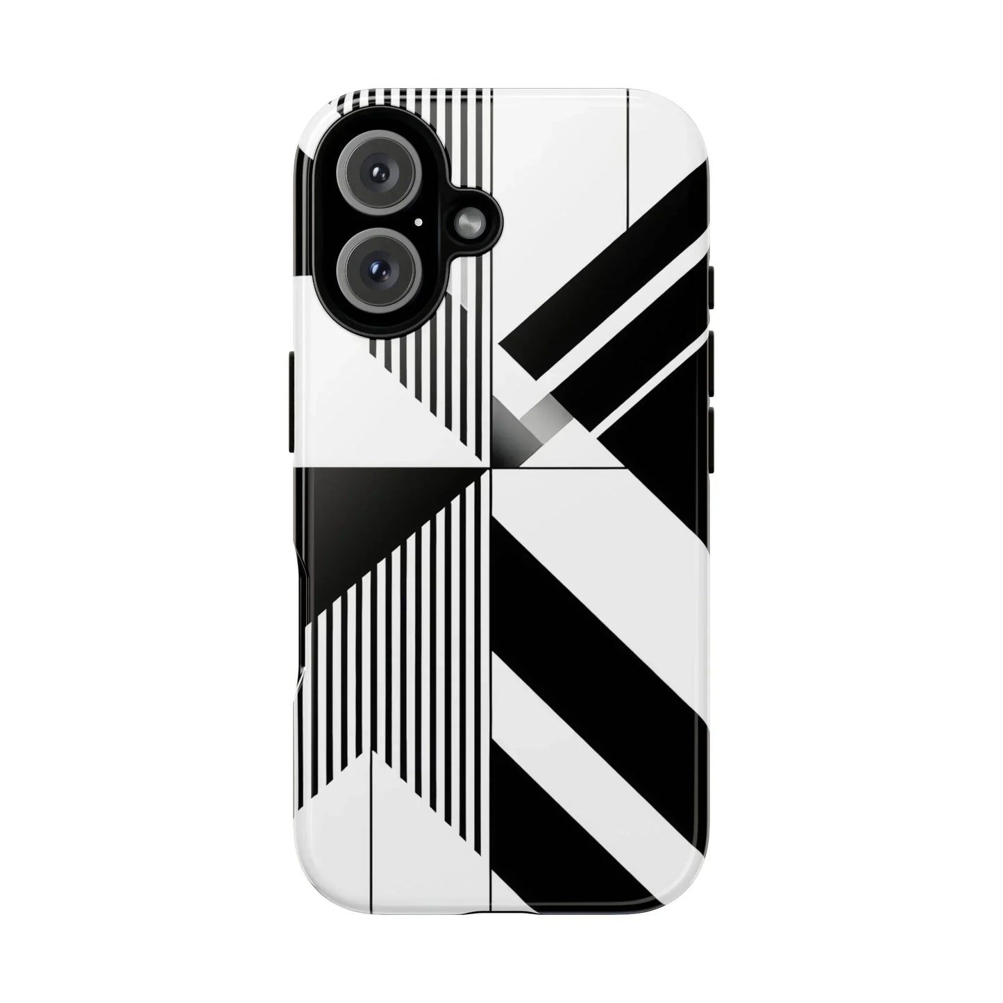 Monochrome Tough Phone Case for iPhone 11-16 and Samsung Galaxy S10–S25 Models - KarArmDesign