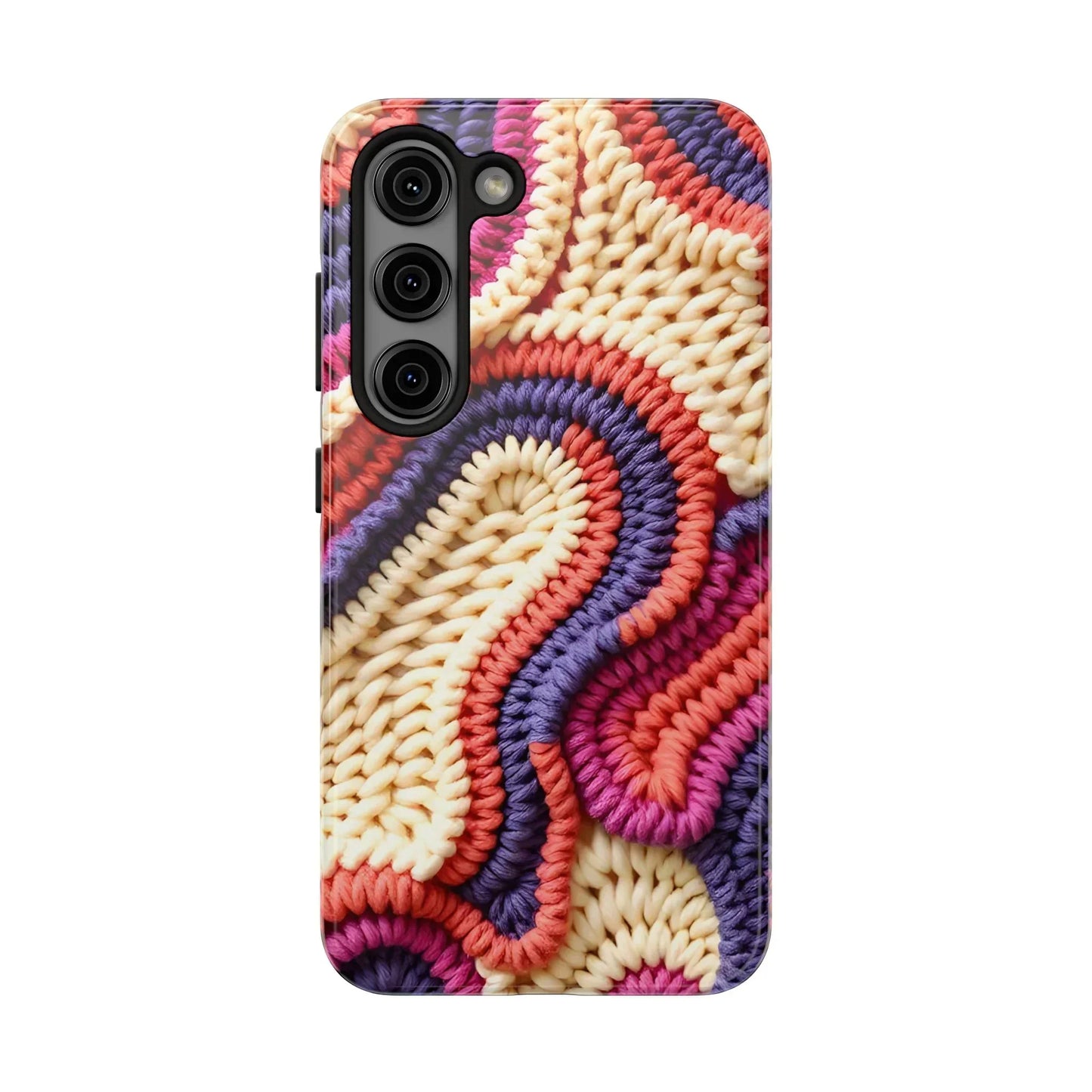 Handwoven Textile Art Phone Case for iPhone 7-16 and Galaxy S21-S24 Models - KarArmDesign