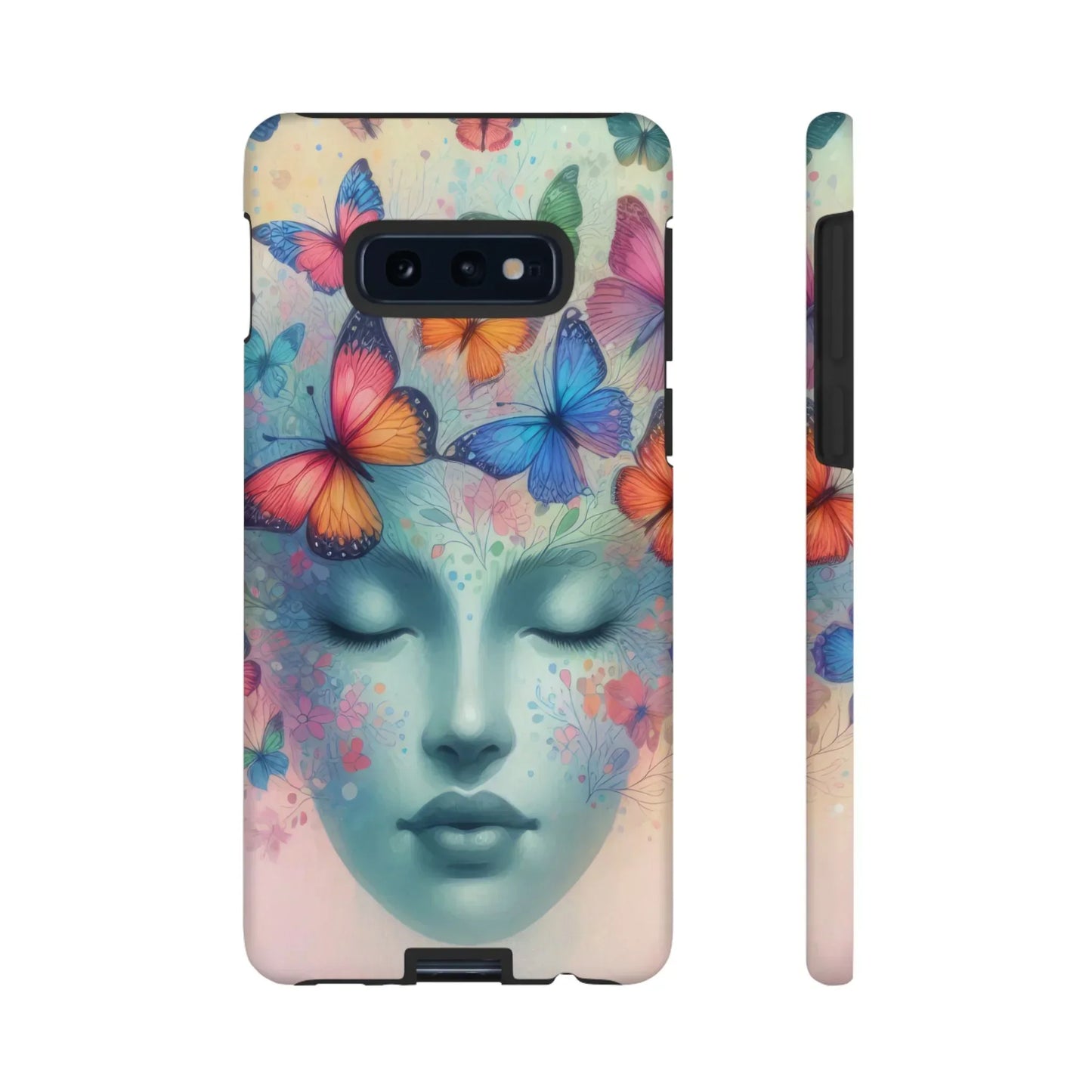 Butterfly Bloom Dreamy Woman Phone Case for Galaxy and Pixel - KarArmDesign