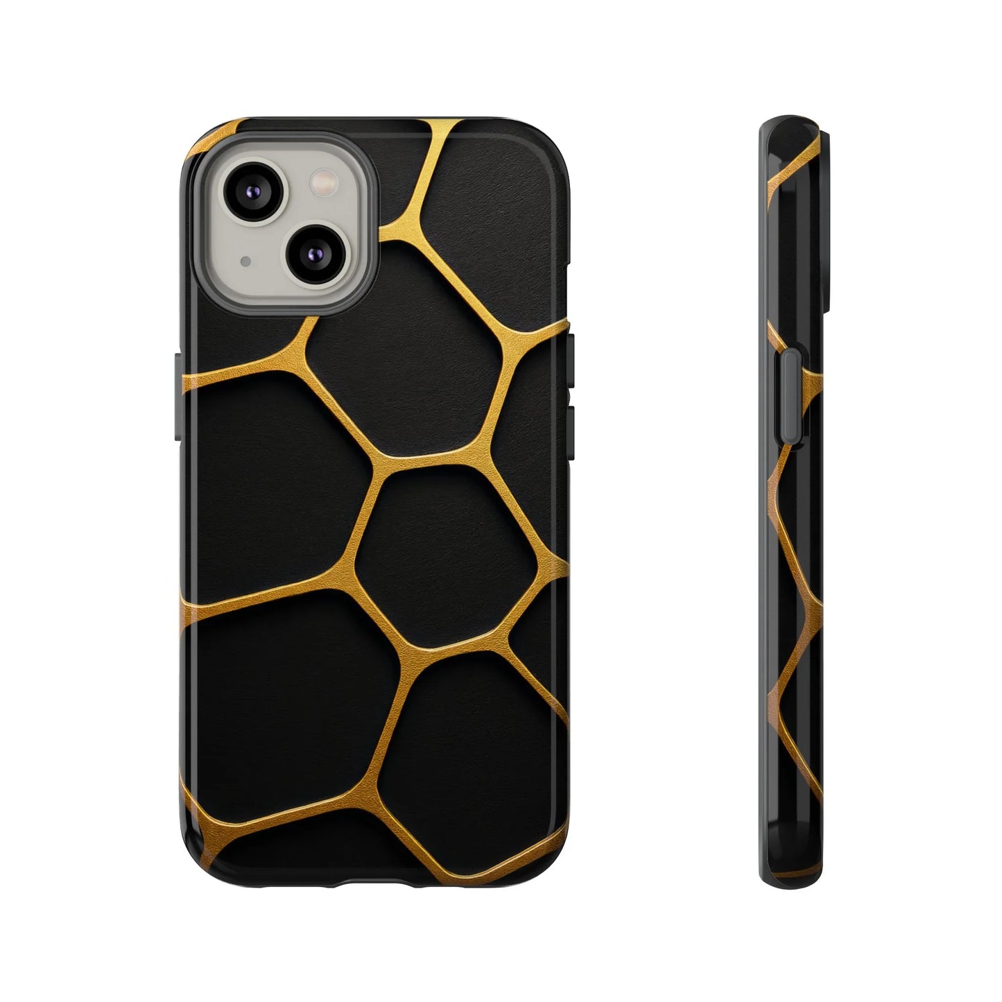 Golden Cellscape Phone Case for iPhone 8-16 and Galaxy S10-S25 Models - KarArmDesign