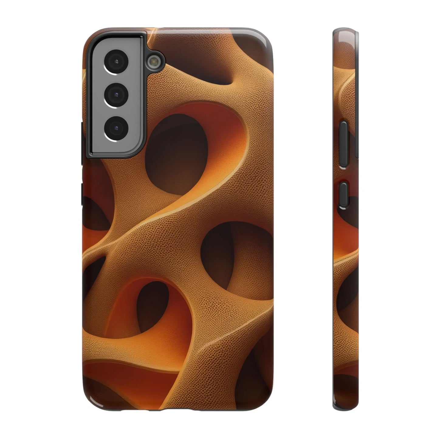 Amber Flow Phone Case for iPhone 11-17 and Samsung Galaxy S21-S22 Models - KarArmDesign