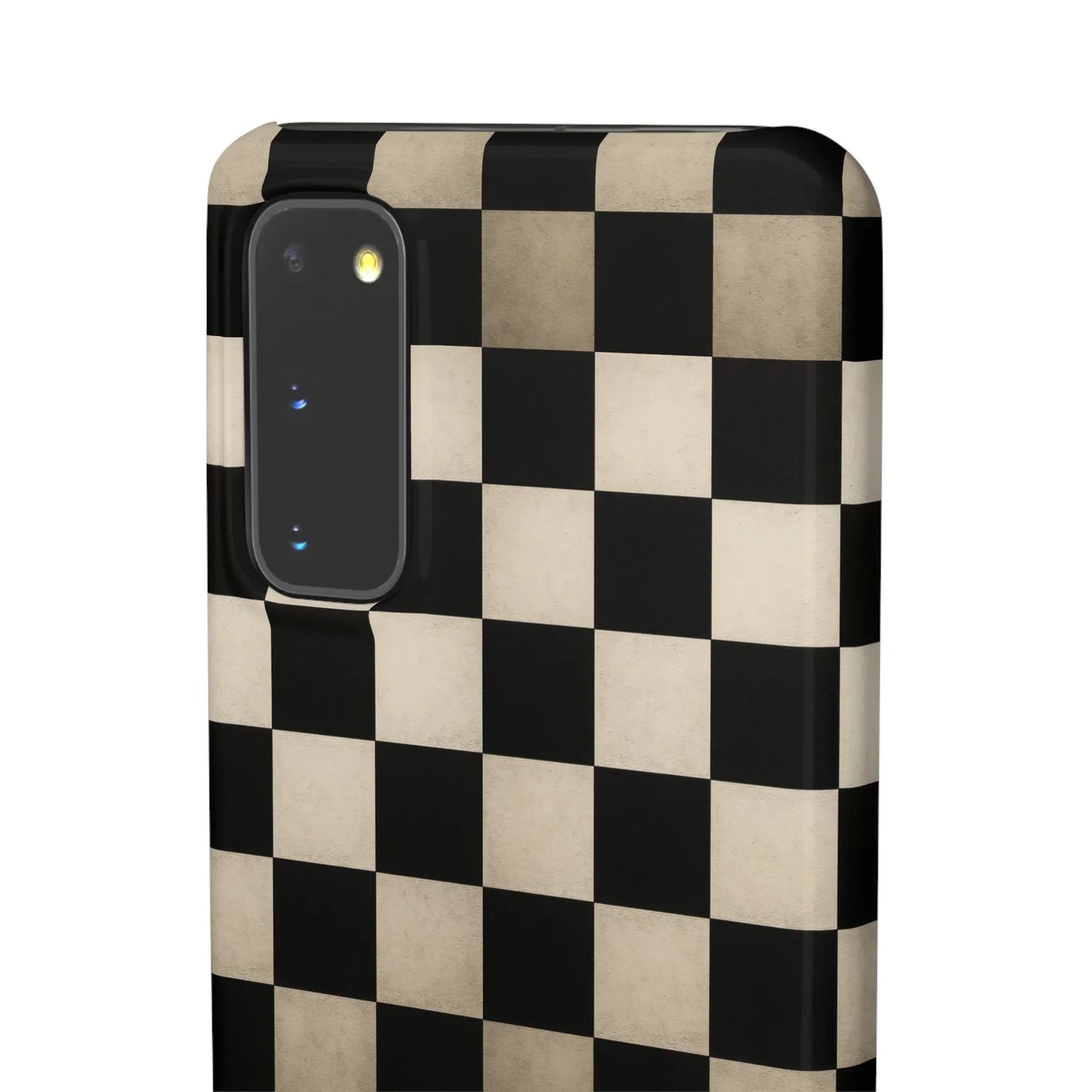 Stylish Matte Checker Phone Case for iPhone 7-16 and Samsung Galaxy S10-S24 Models - KarArmDesign
