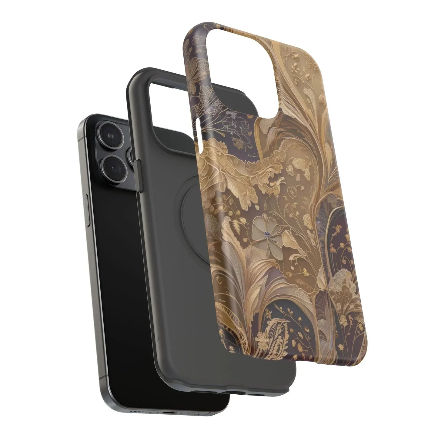 Botanical Luxury Design Impact-Resistant Phone Case for iPhone 12-16 and Galaxy S21-S22 Models - KarArmDesign