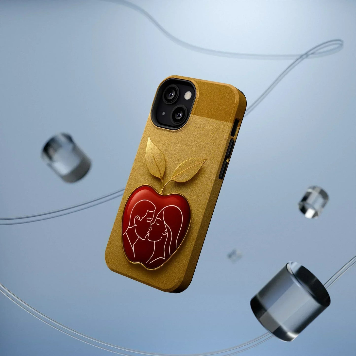 Romantic Apple Phone Case for iPhone 12-16 Models - KarArmDesign