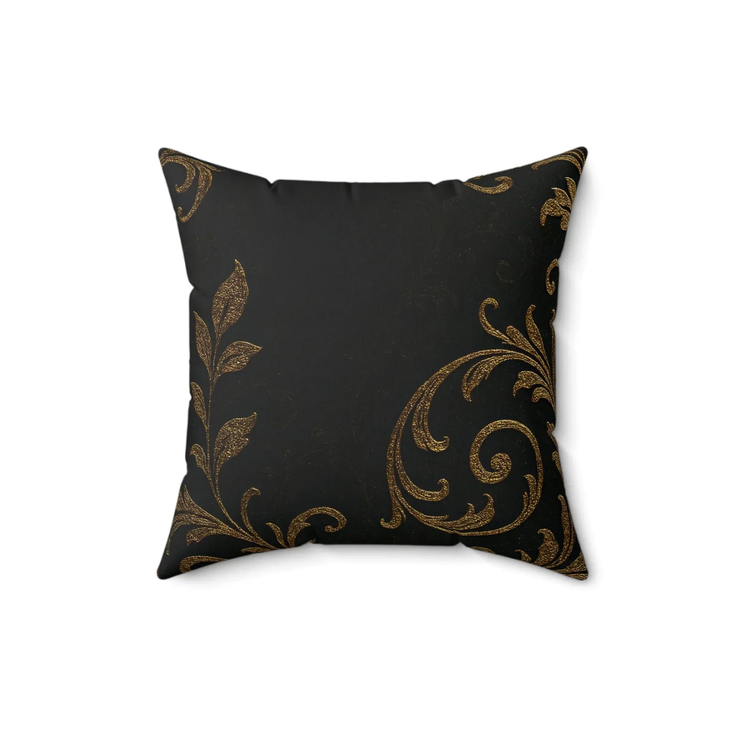 Midnight Bloom Faux Suede Square Pillow - KarArmDesign