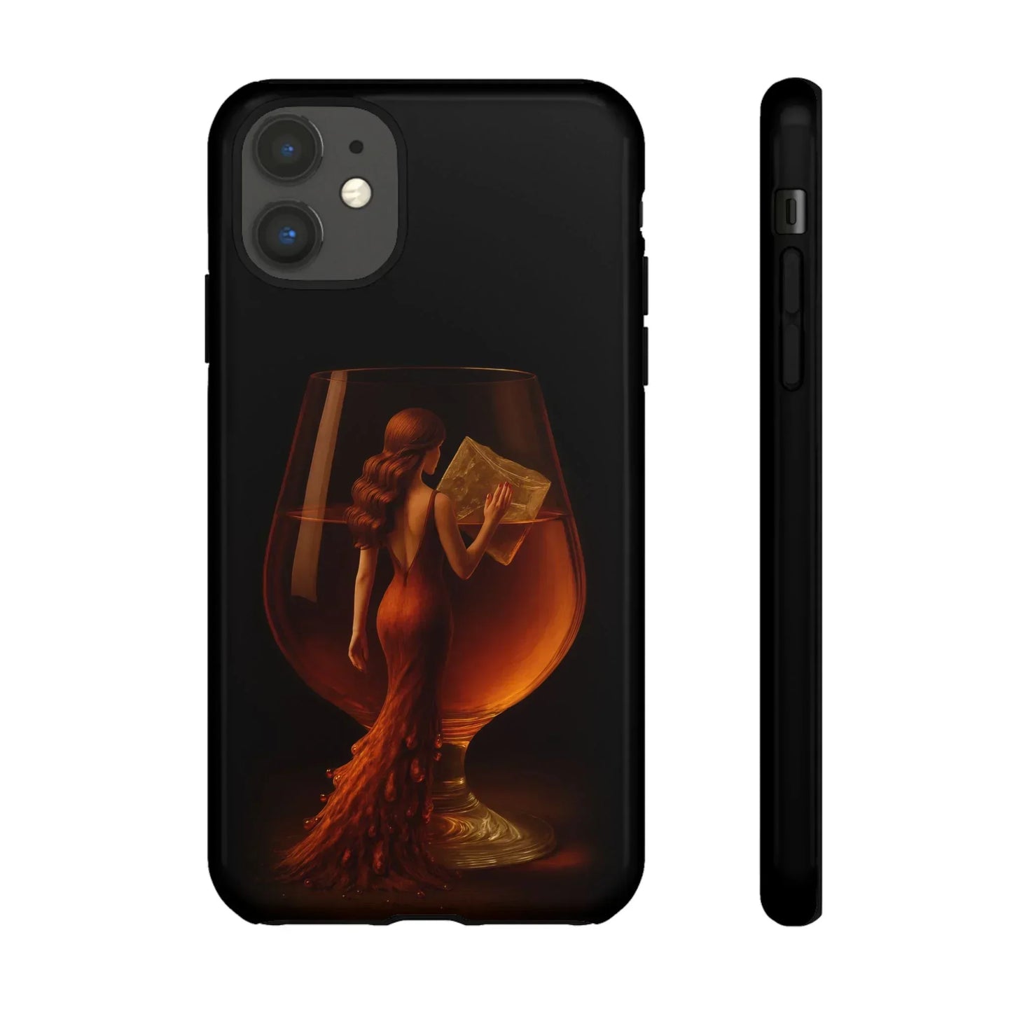 Elegant Midnight Lady Phone Case for iPhone 8-16 and Google Pixel up to 9 Models - KarArmDesign