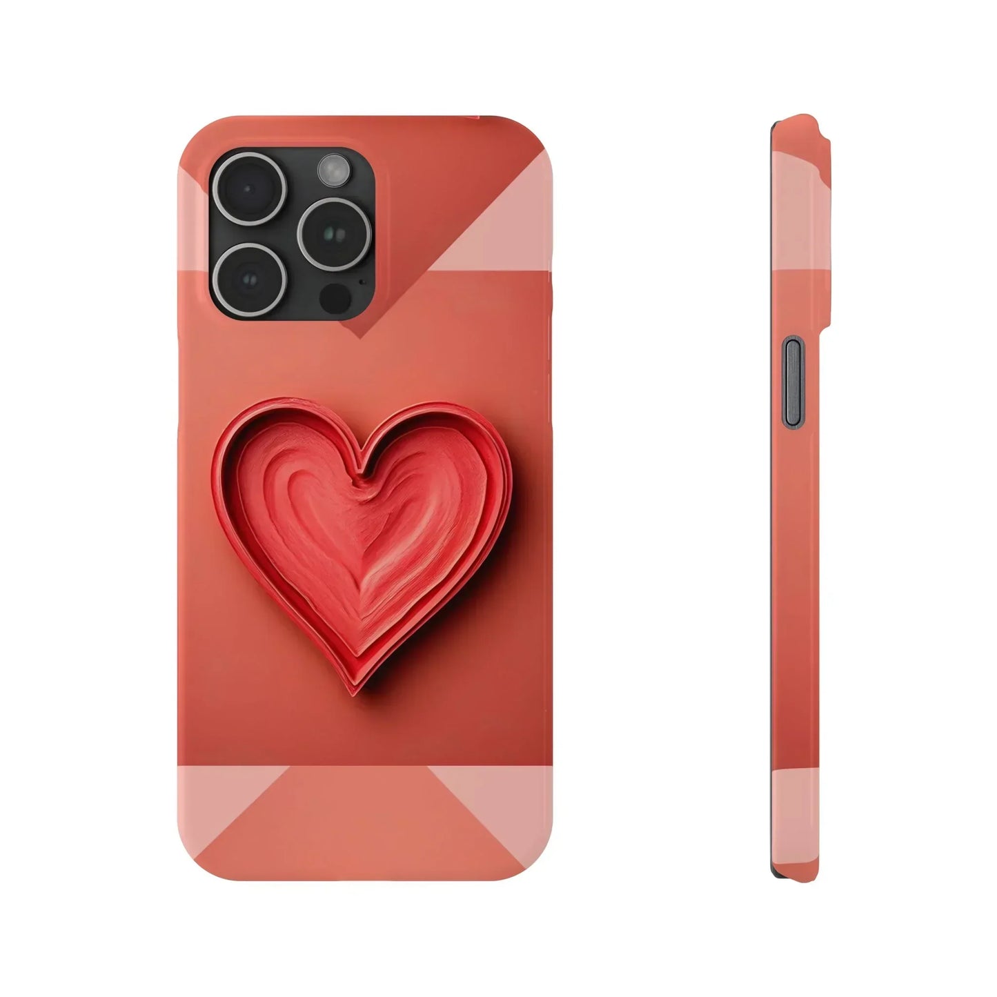 Heart Design Phone Case for iPhone X to 16 Series - KarArmDesign