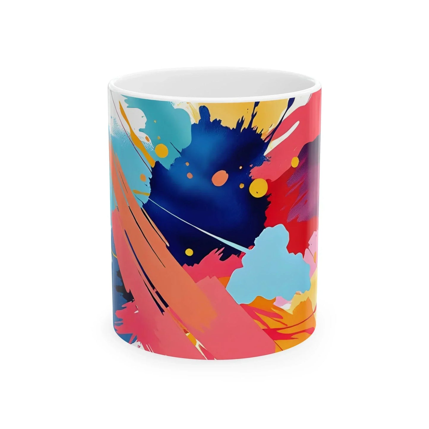 Vibrant Expression — Abstract Art Ceramic Mug (11oz, 15oz) - KarArmDesign