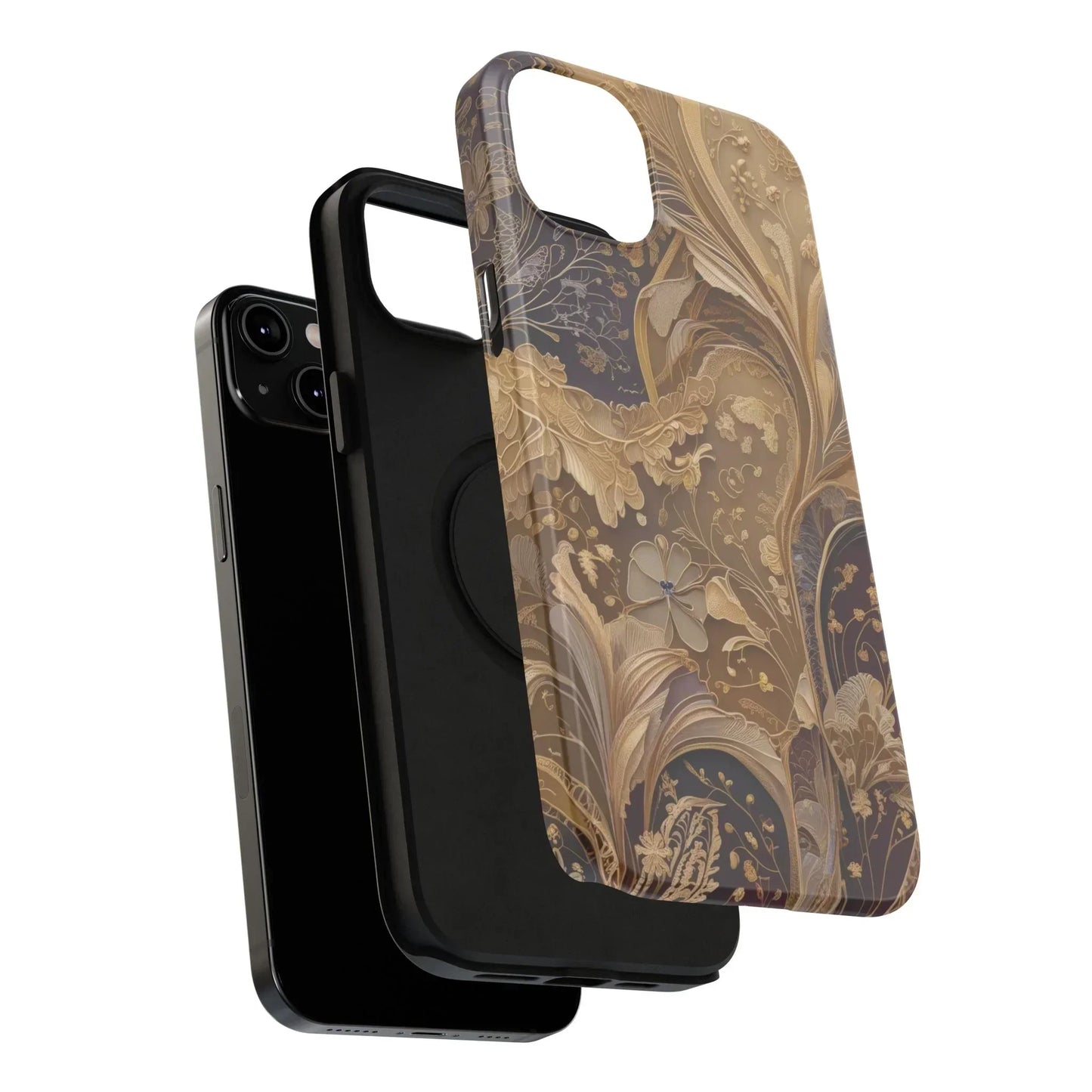Botanical Luxury Design Impact-Resistant Phone Case for iPhone 12-16 and Galaxy S21-S22 Models - KarArmDesign