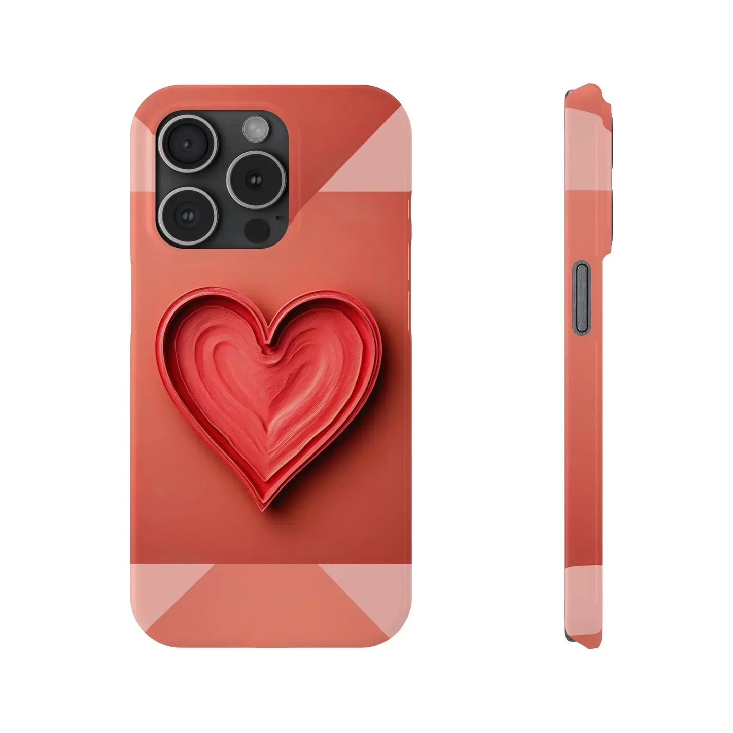 Heart Design Phone Case for iPhone X to 16 Series - KarArmDesign