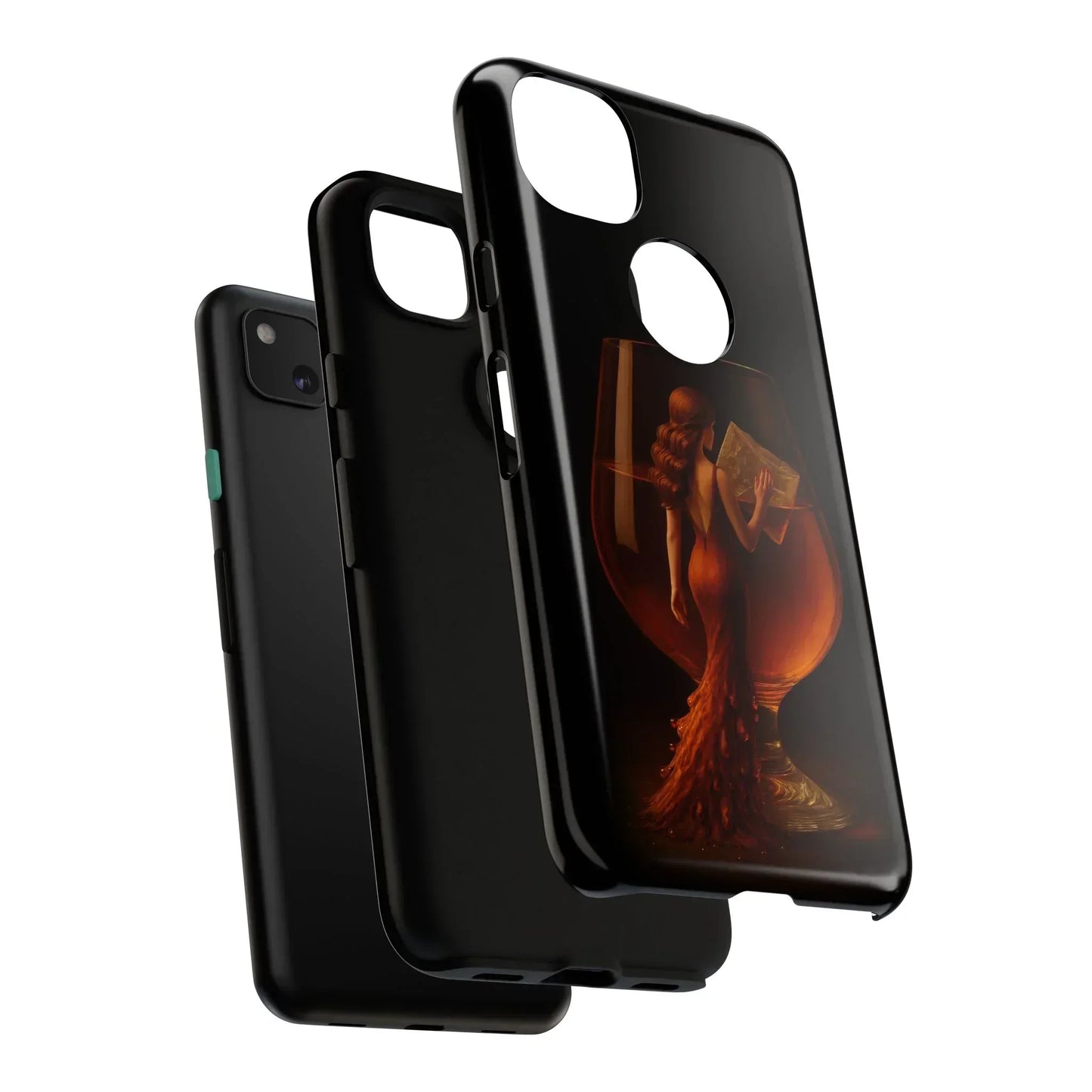 Elegant Midnight Lady Phone Case for iPhone 8-16 and Google Pixel up to 9 Models - KarArmDesign