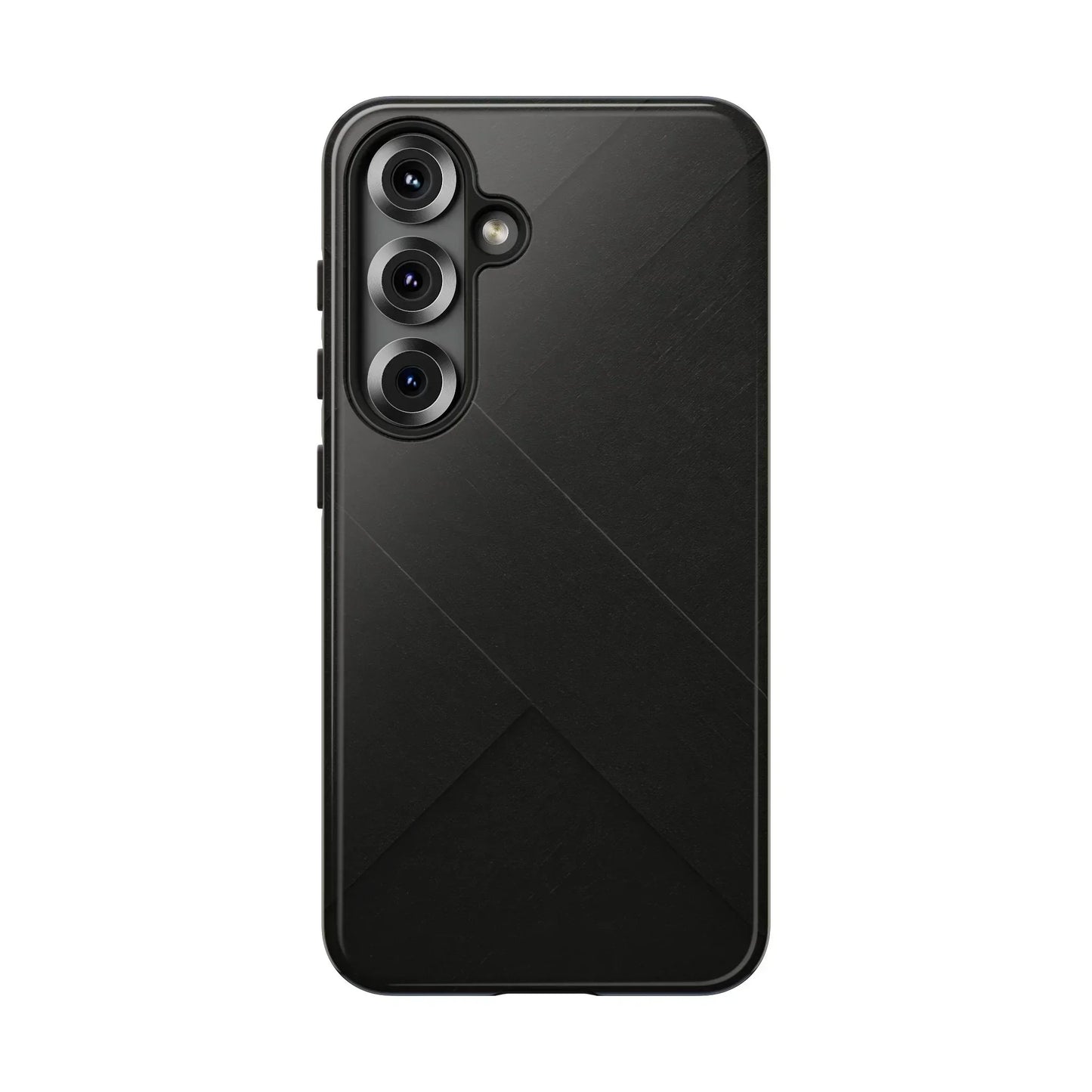Matte Black Diagonal Line Phone Case for iPhone 8-16 and Galaxy S10-S25 Models - KarArmDesign