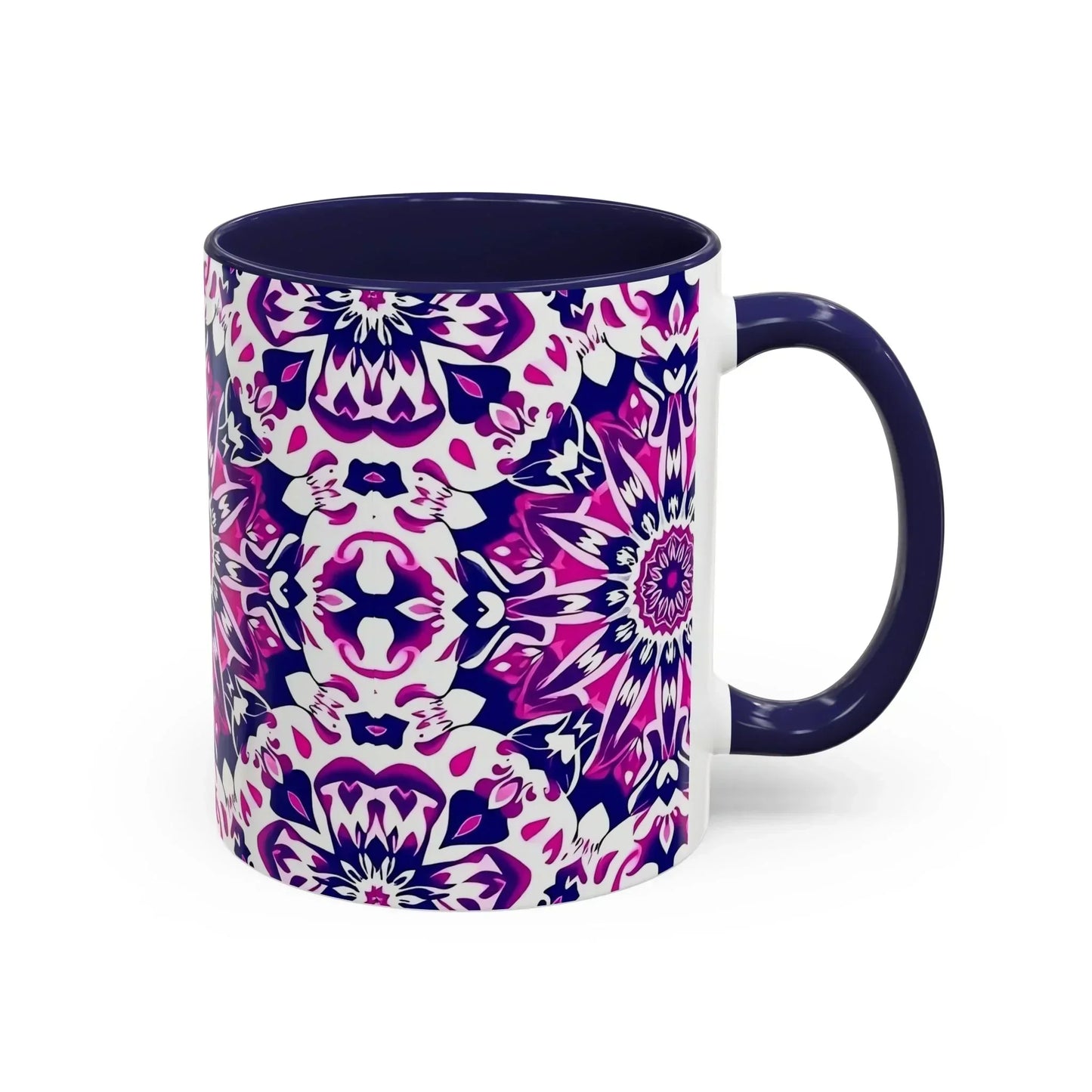 Vibrant Mandala Burst Ceramic Coffee Mug -11 & 15oz - KarArmDesign