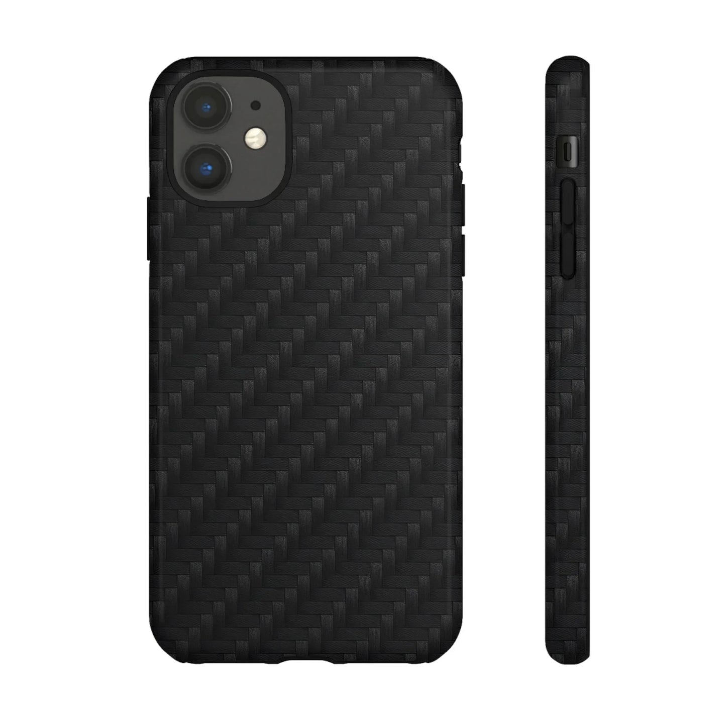Black Carbon Phone Case Tough Case for iPhone 8-16 and Google Pixel up to 9 Models - KarArmDesign